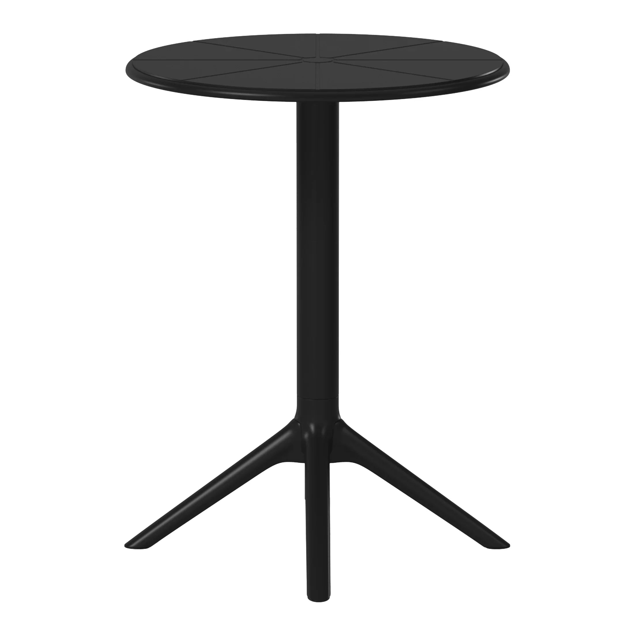 Sunshine 23.5" Outdoor Polypropylene Resin Round Patio Bistro Dining Table for 2