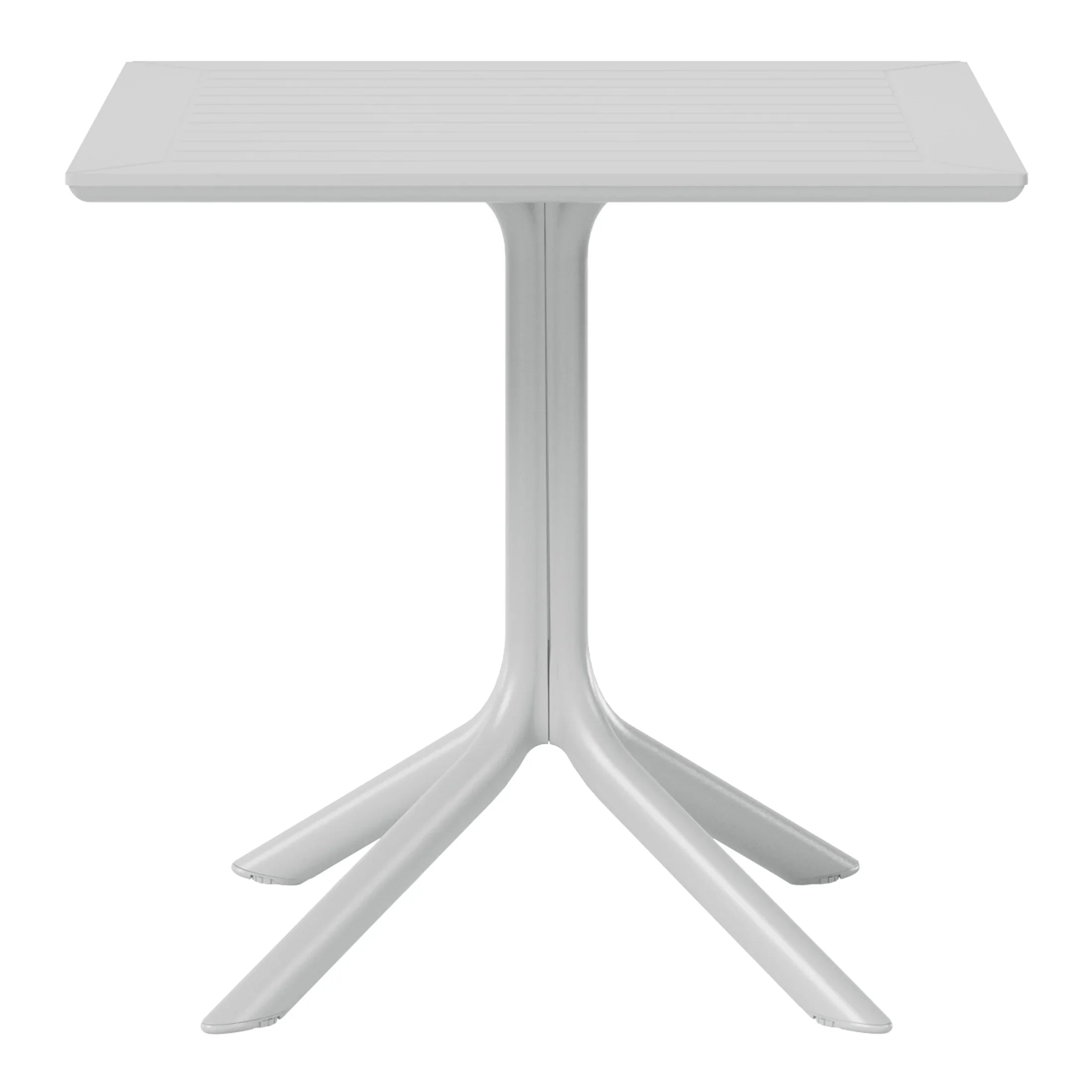 Sunshine 31.5" Square Outdoor Plastic Resin Patio Dining Table for 4