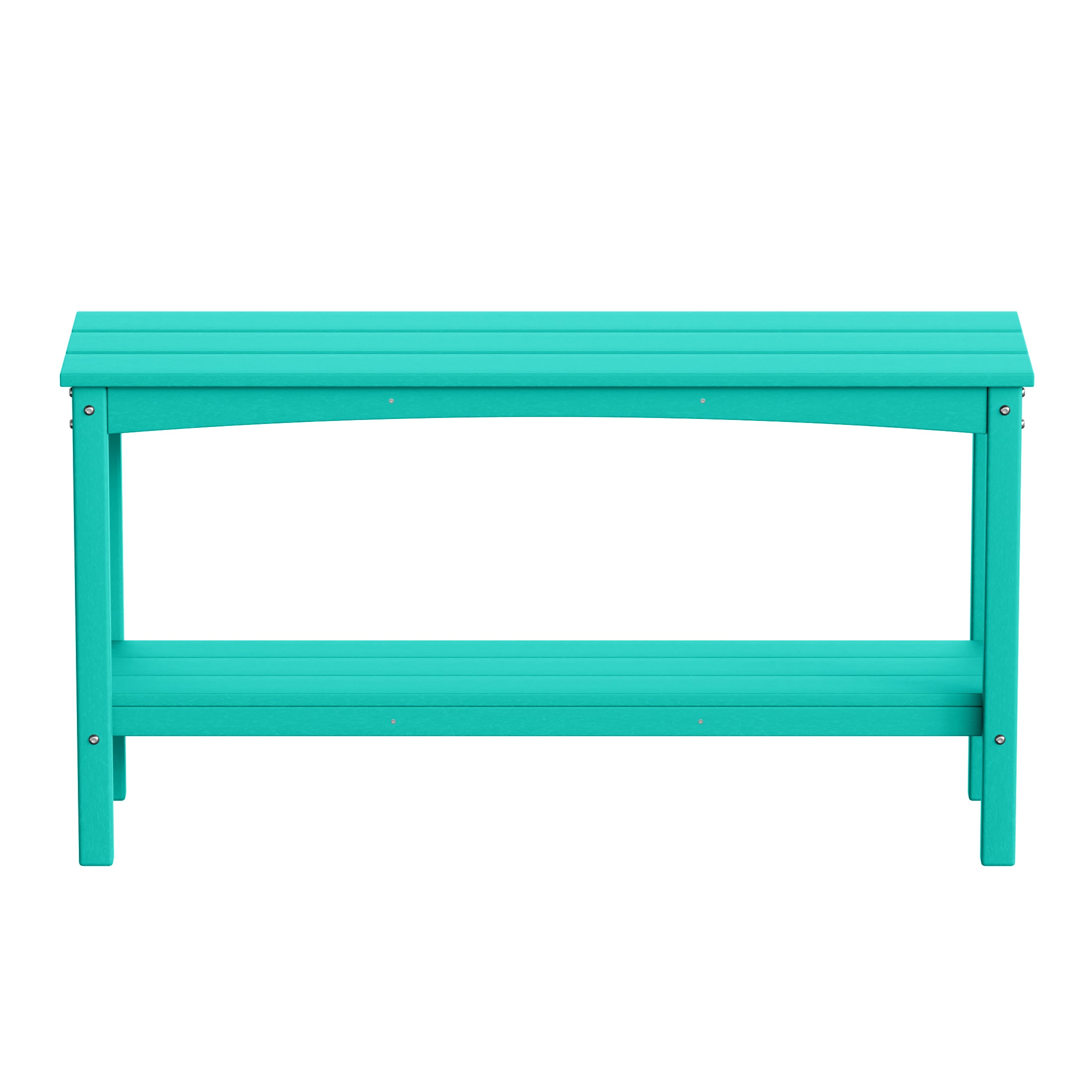 Paradise 55" Outdoor Patio HDPE Adirondack 2-Tier Shelf Console Table