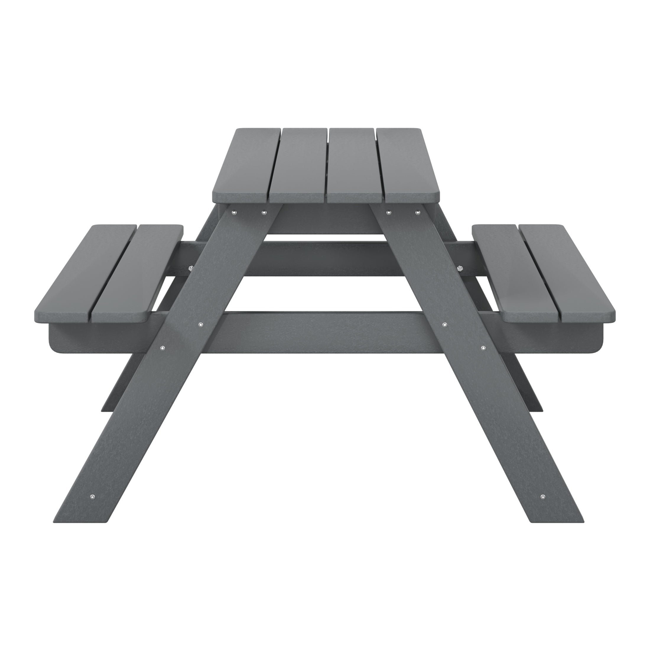 Paradise Outdoor Patio Kids HDPE Plastic Picnic Bench Table