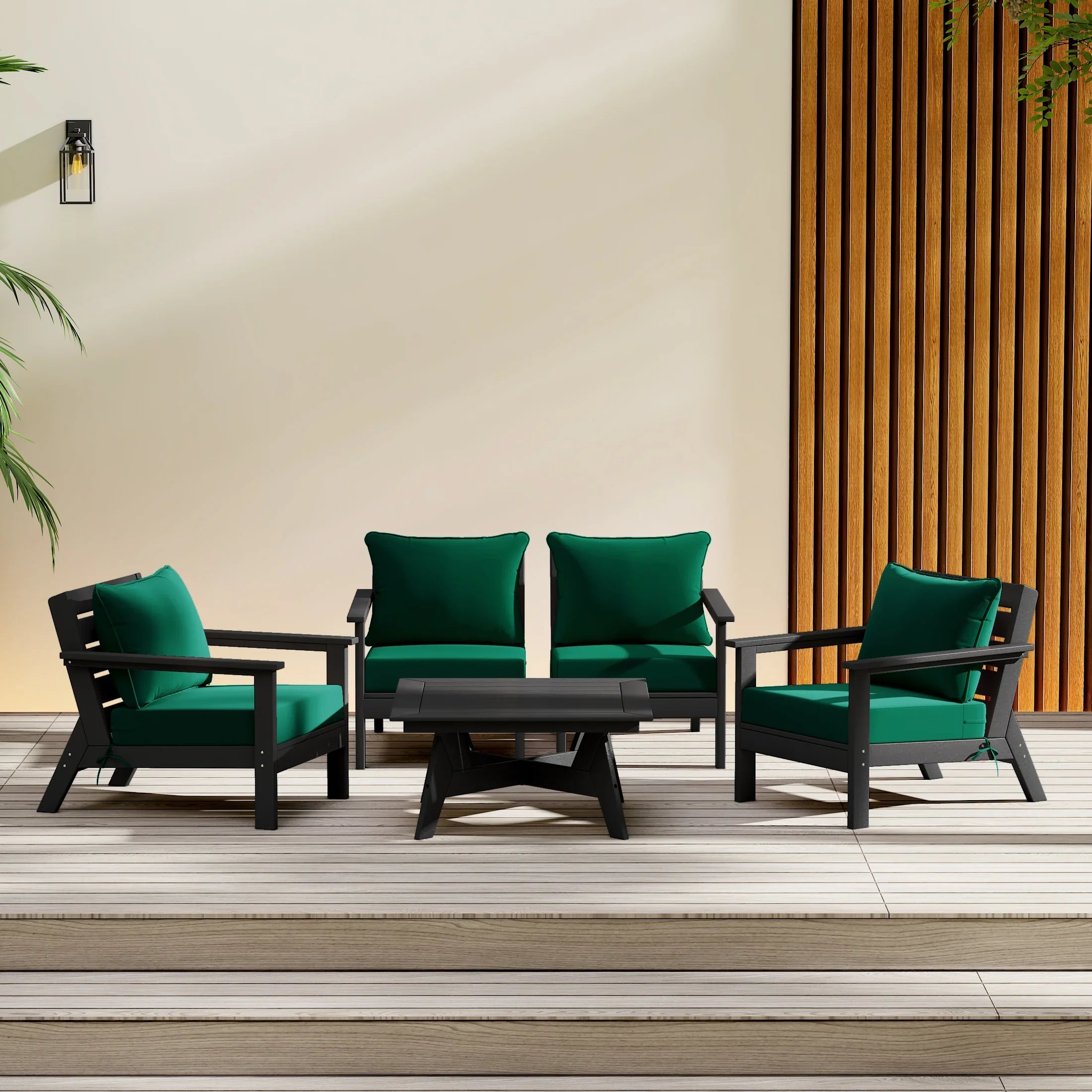 Portsmouth Outdoor 5-Piece Modular Sectional Patio Furniture Sofa Set