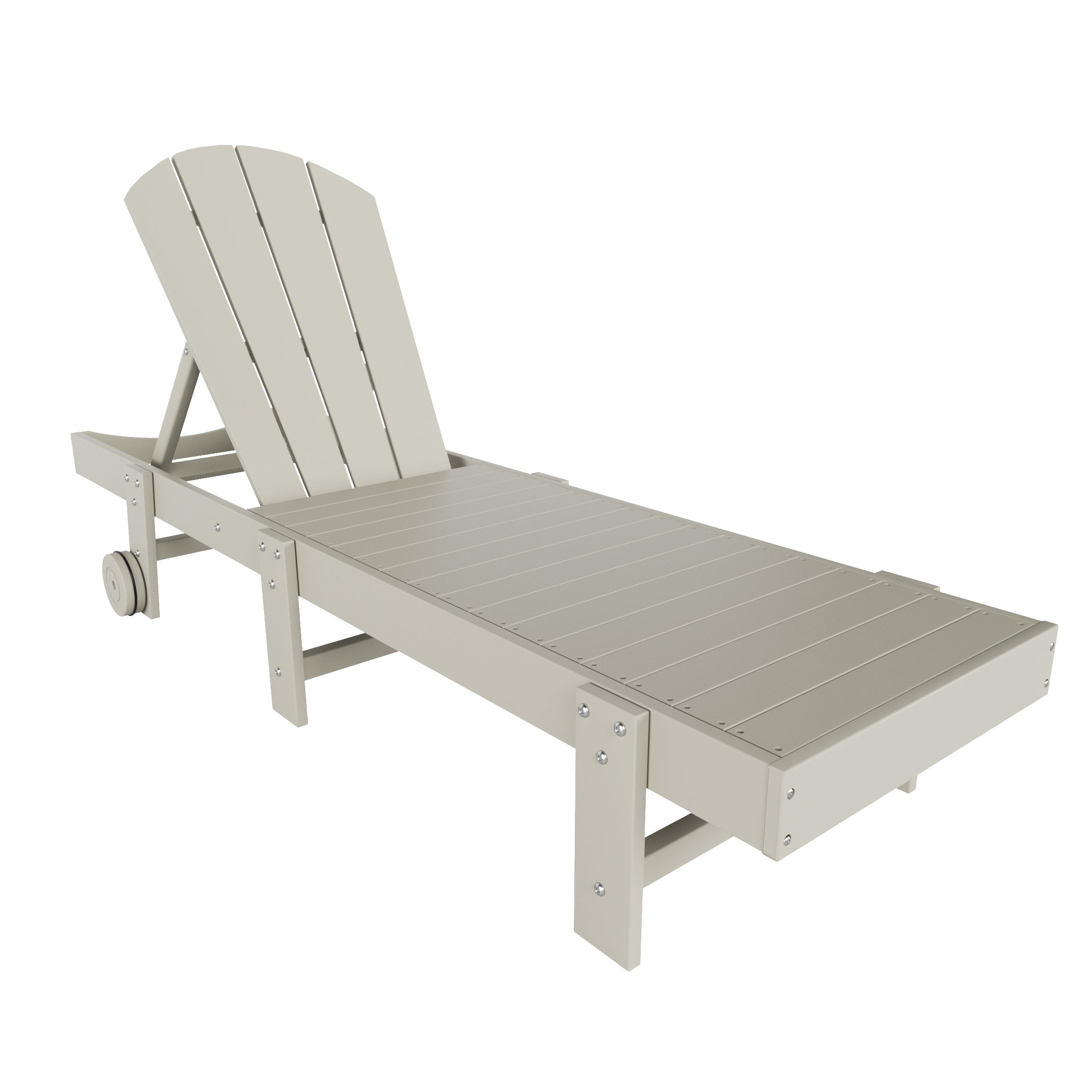 Paradise Adirondack Poly Reclining Chaise Lounge With Wheels