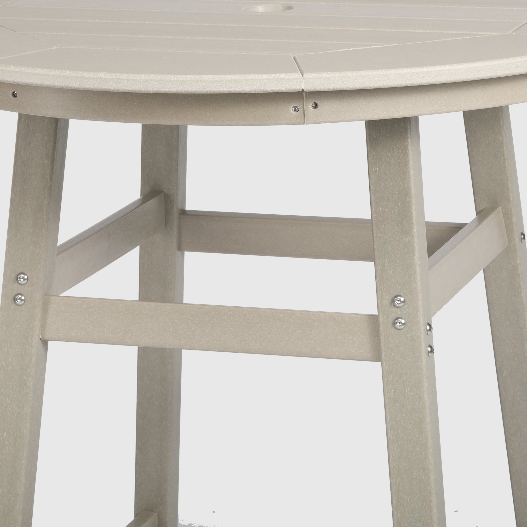 Paradise 5-Piece HDPE Outdoor Patio Dining Bar Bistro Table Set with Bar Stools