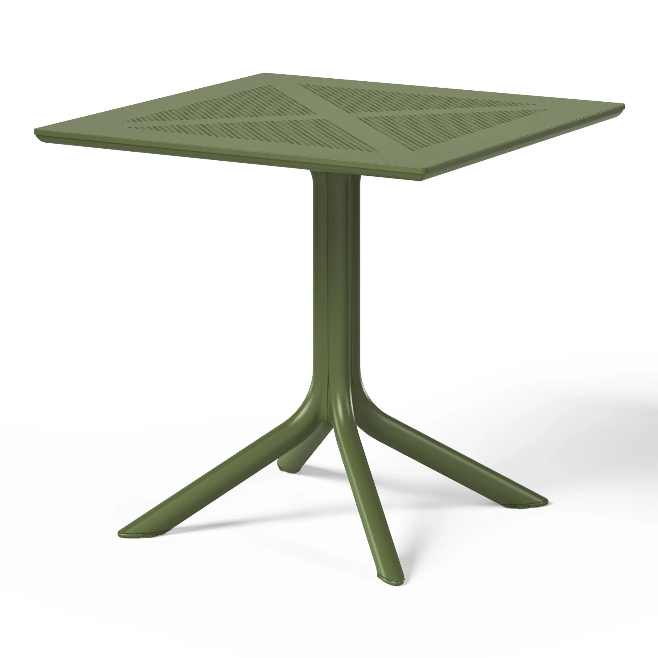 Sunshine 31.5" Square Plastic Outdoor Patio Dining Table for 4
