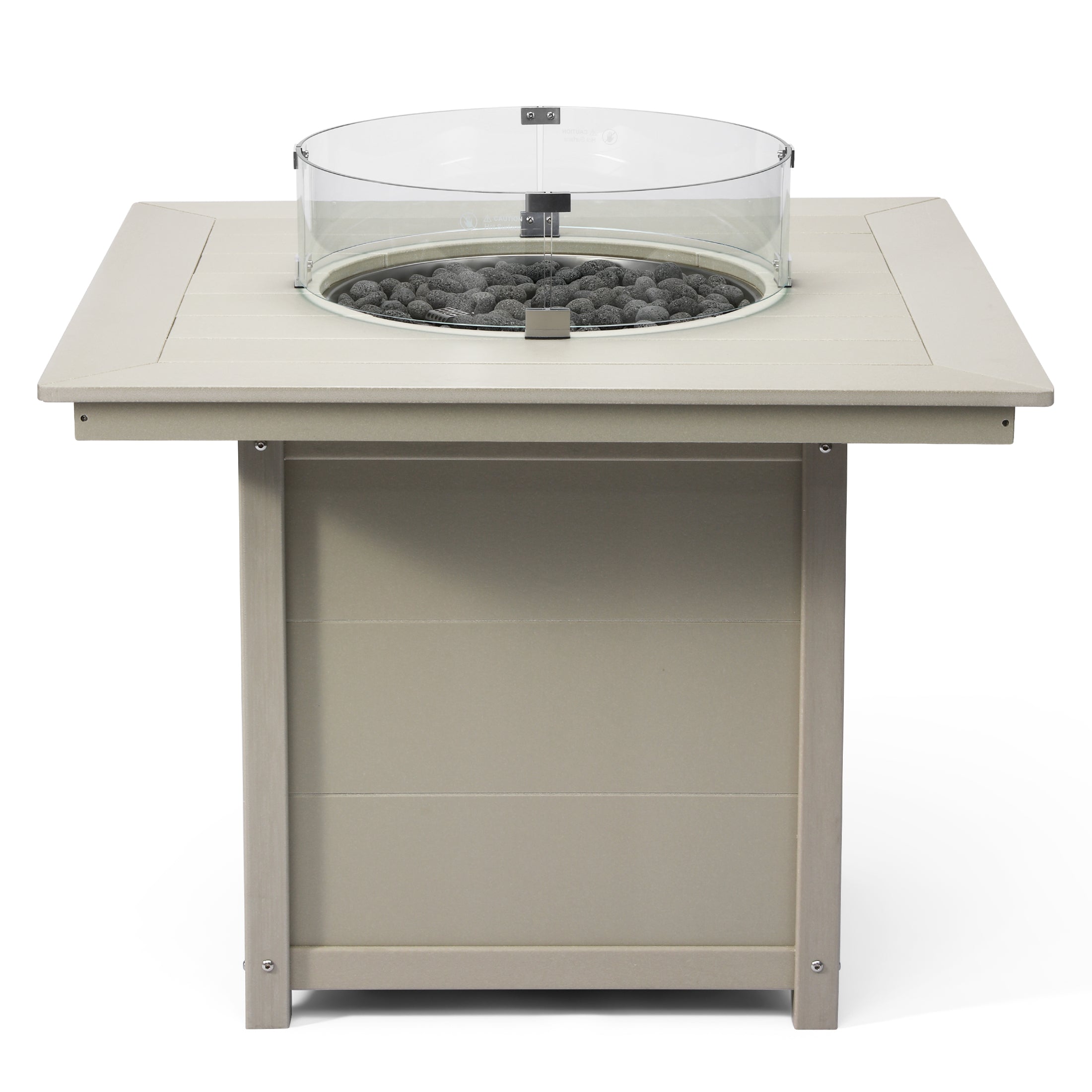 Sol Modern Outdoor Patio Propane 42" Square Fire Pit Table