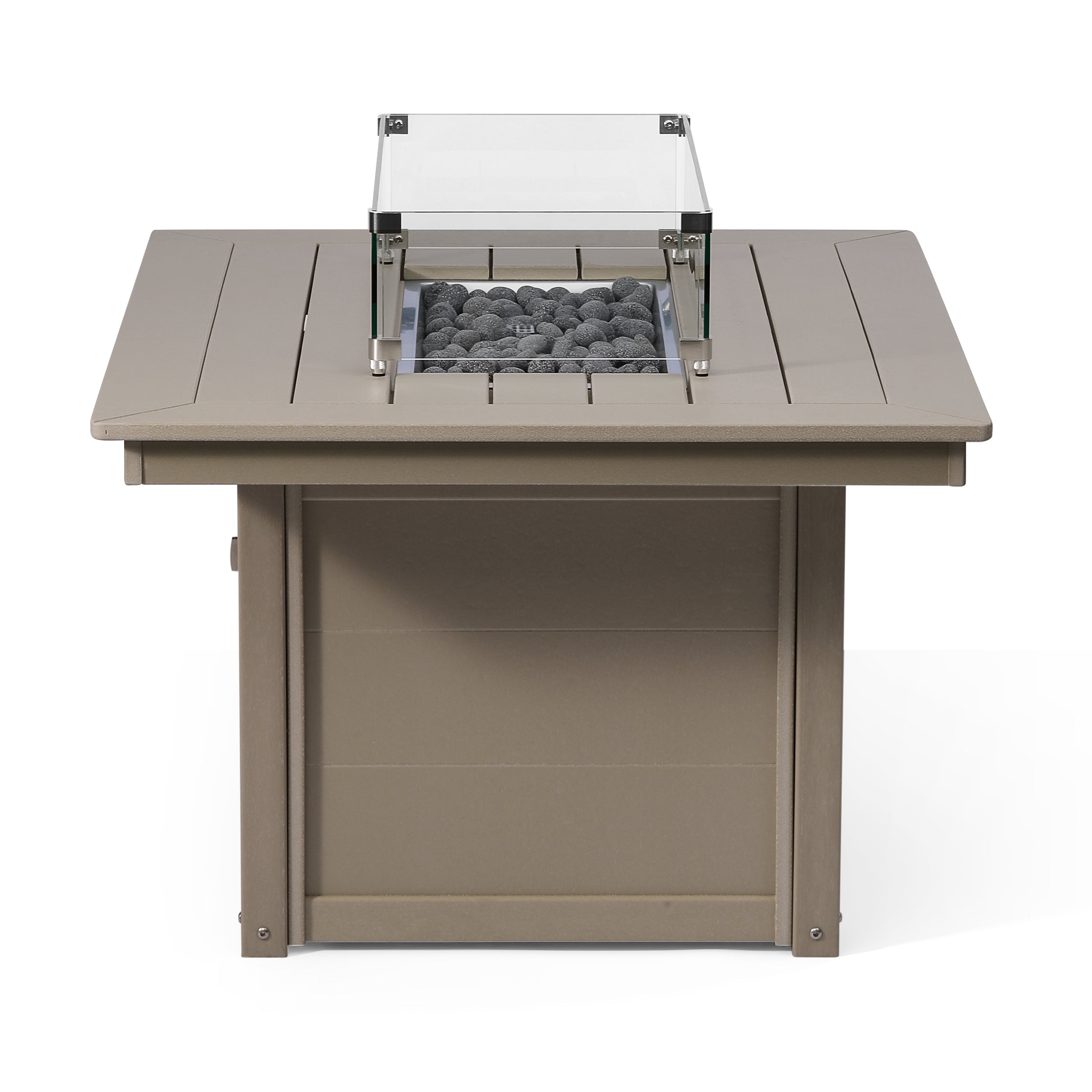 Sol 46" Modern Outdoor 55,000 BTU Patio Gas Propane Rectangle Deck Fire Pit Table