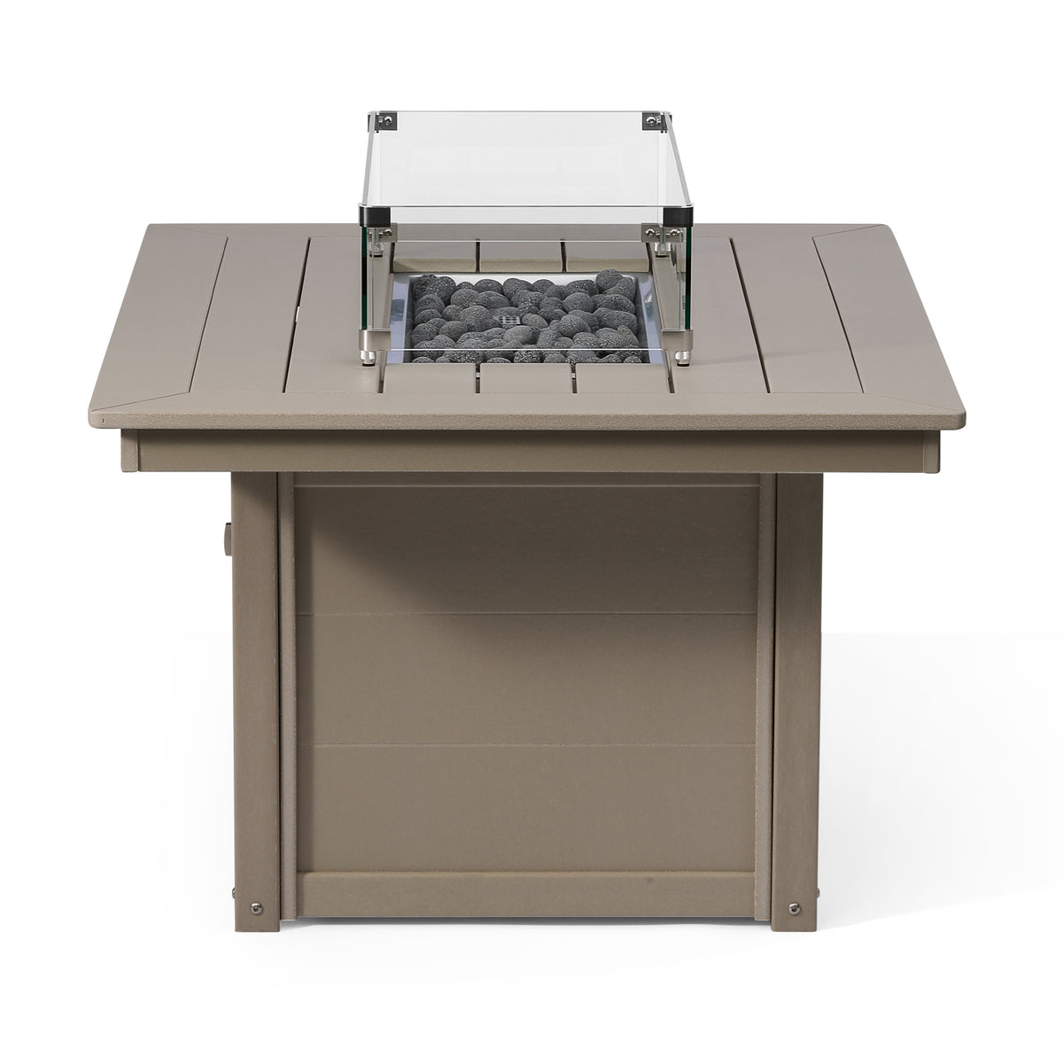 Sol 46" Modern Outdoor 55,000 BTU Patio Gas Propane Rectangle Deck Fire Pit Table