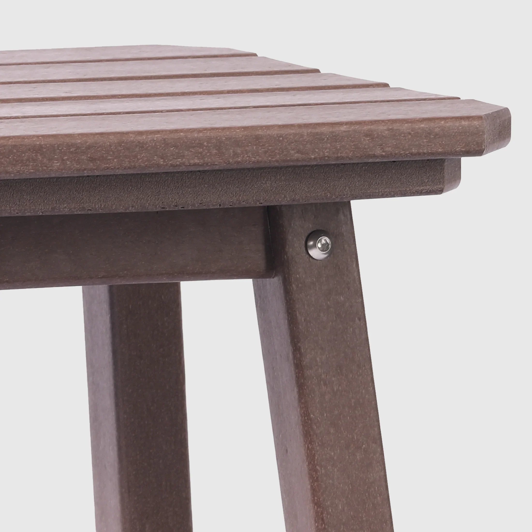 Paradise 24" HDPE Outdoor Patio Counter High Backless Square Bar Stool