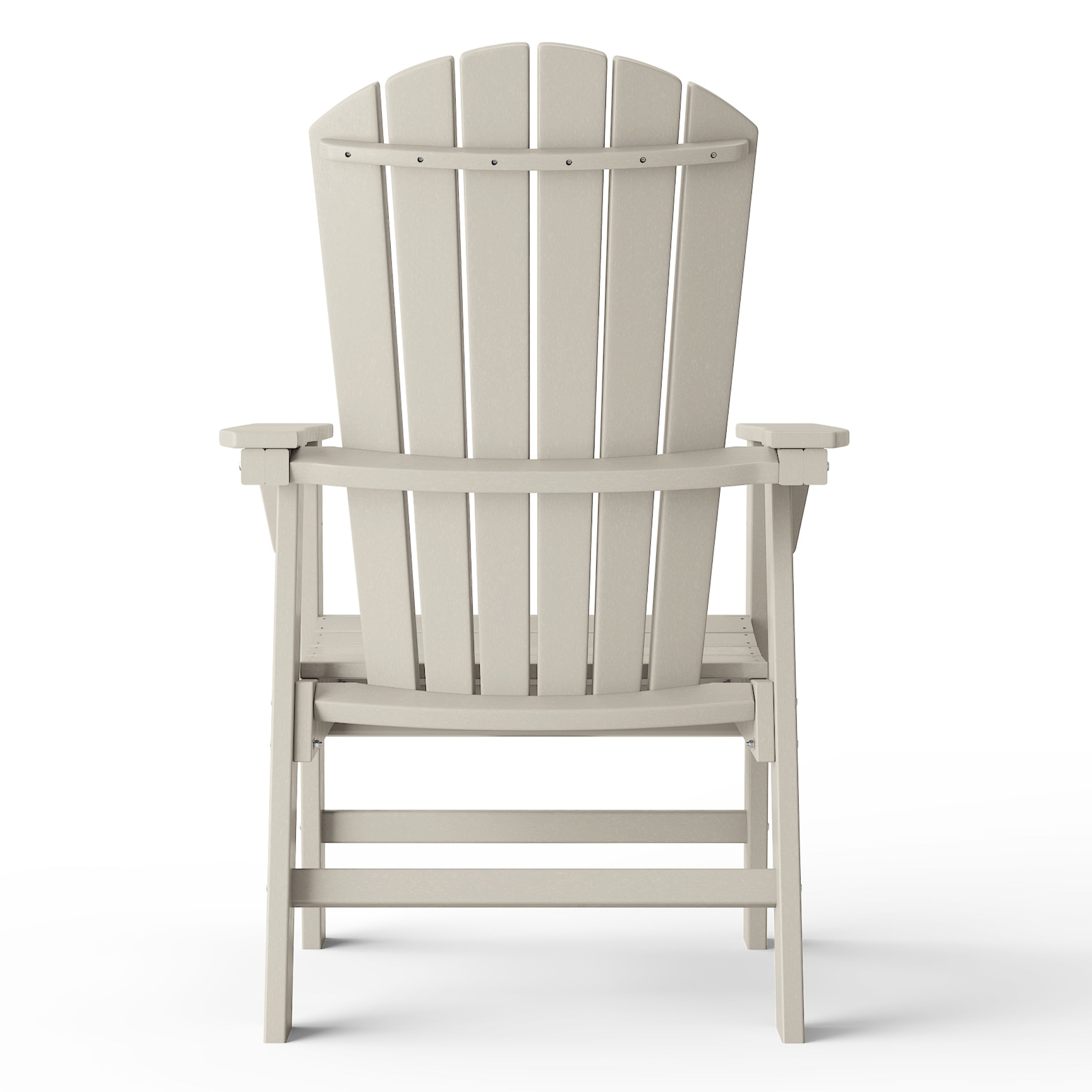 Portside Outdoor Patio Shell-back Adirondack Dining Chair Weather Resistant