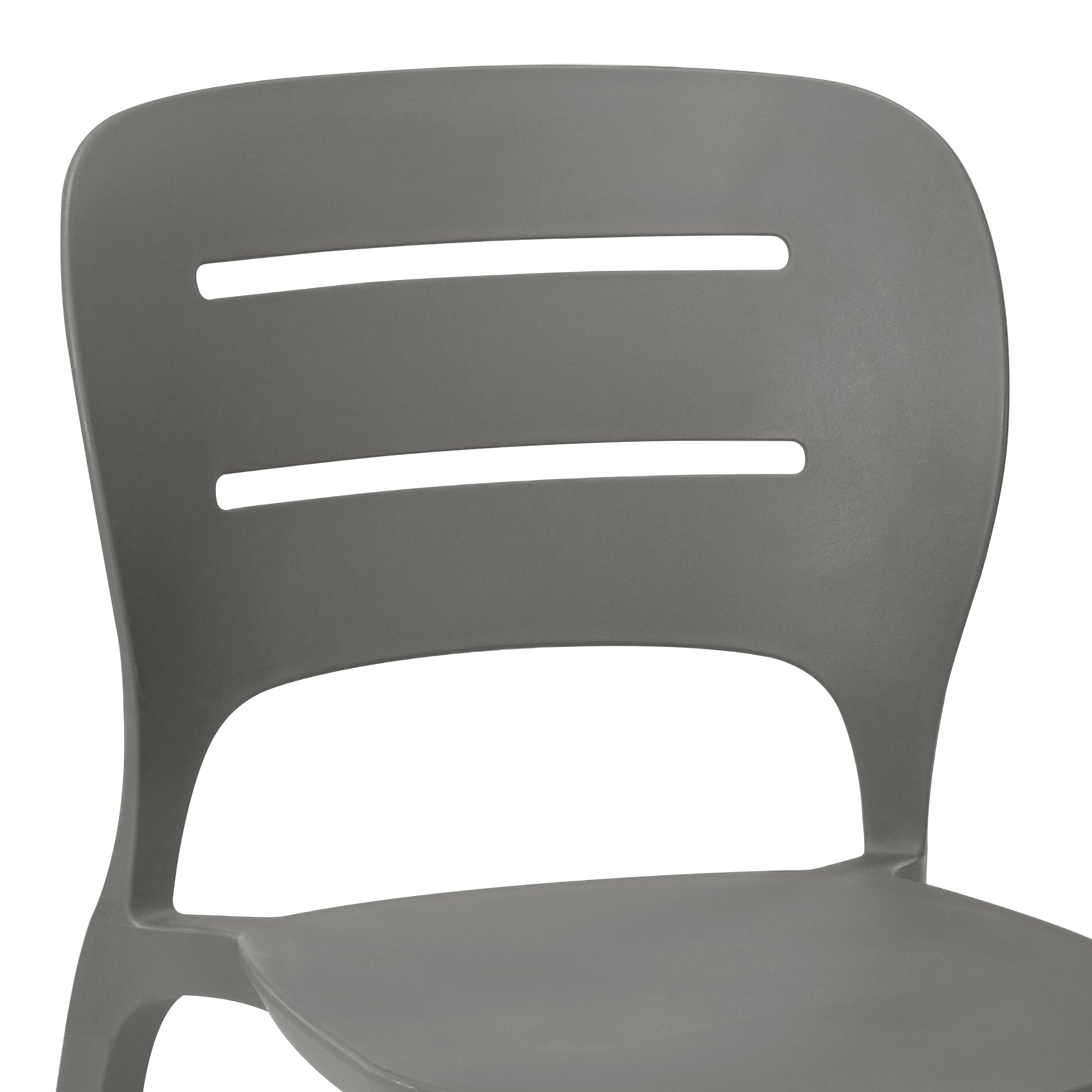 Sunshine Outdoor Modern Stackable Plastic Patio Dining Side Chairs (Set of 4)