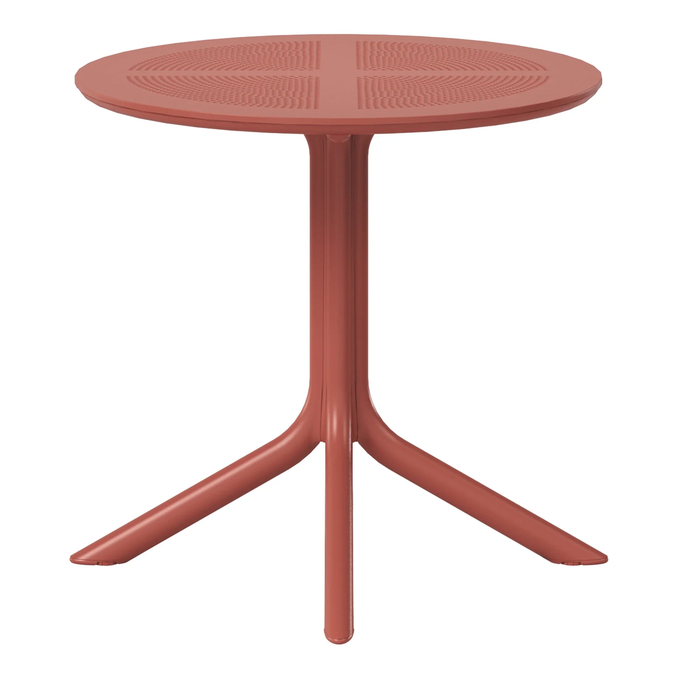 Sunshine 31.5" Round Plastic Outdoor Patio Dining Table for 4