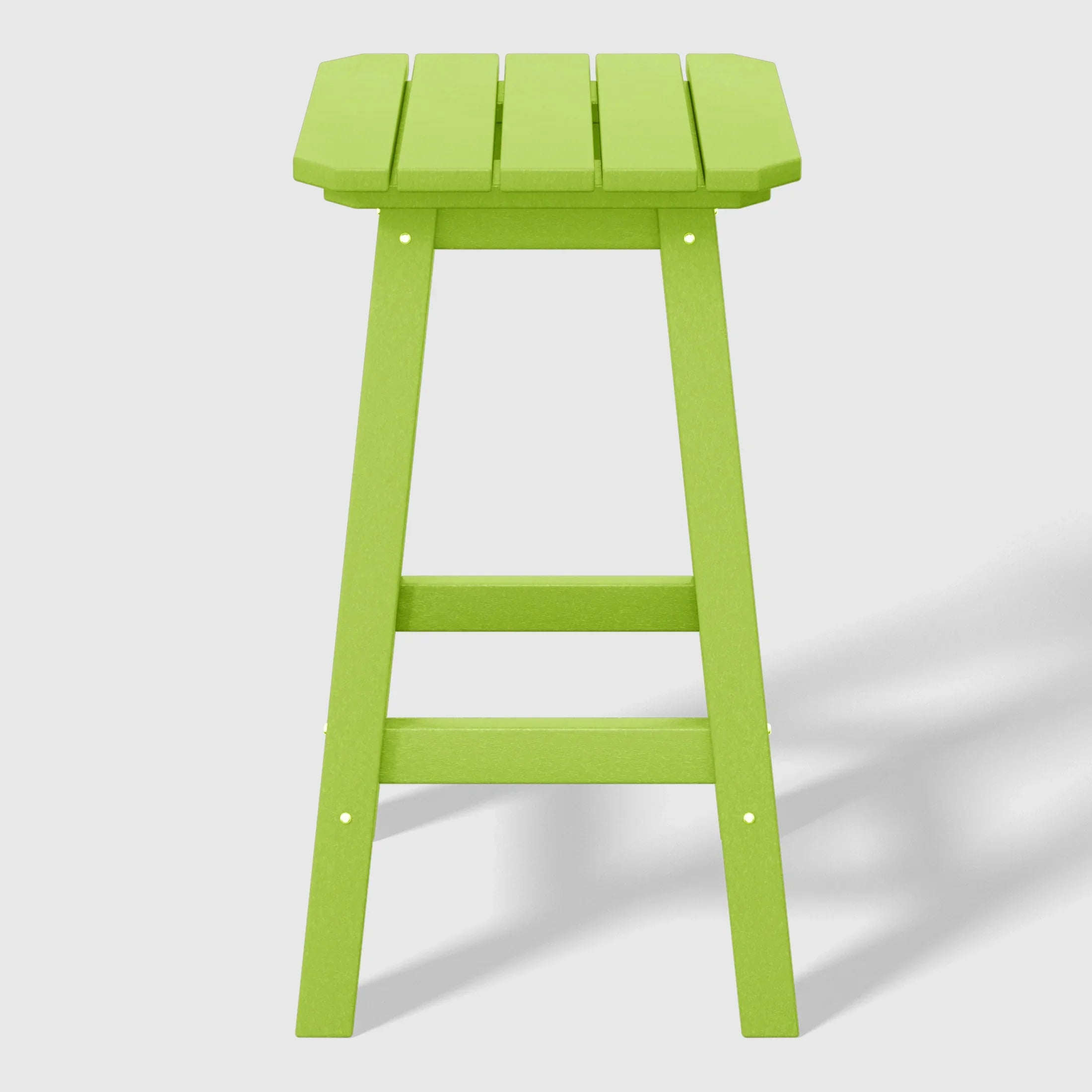 Paradise 24" HDPE Outdoor Patio Counter High Backless Square Bar Stool
