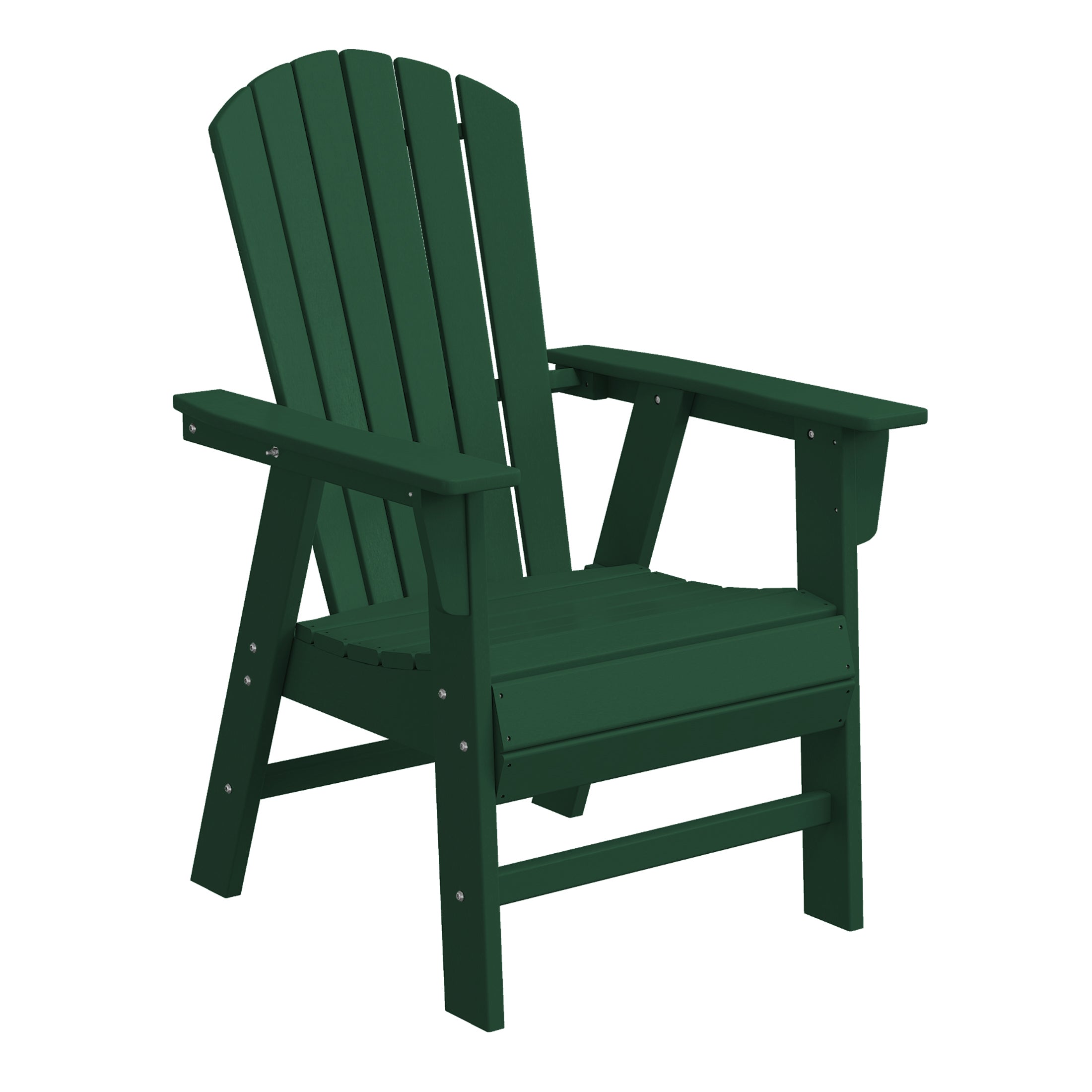 Portside Outdoor Modern HDPE Adirondack Patio Dining Chairs (Set of 2)