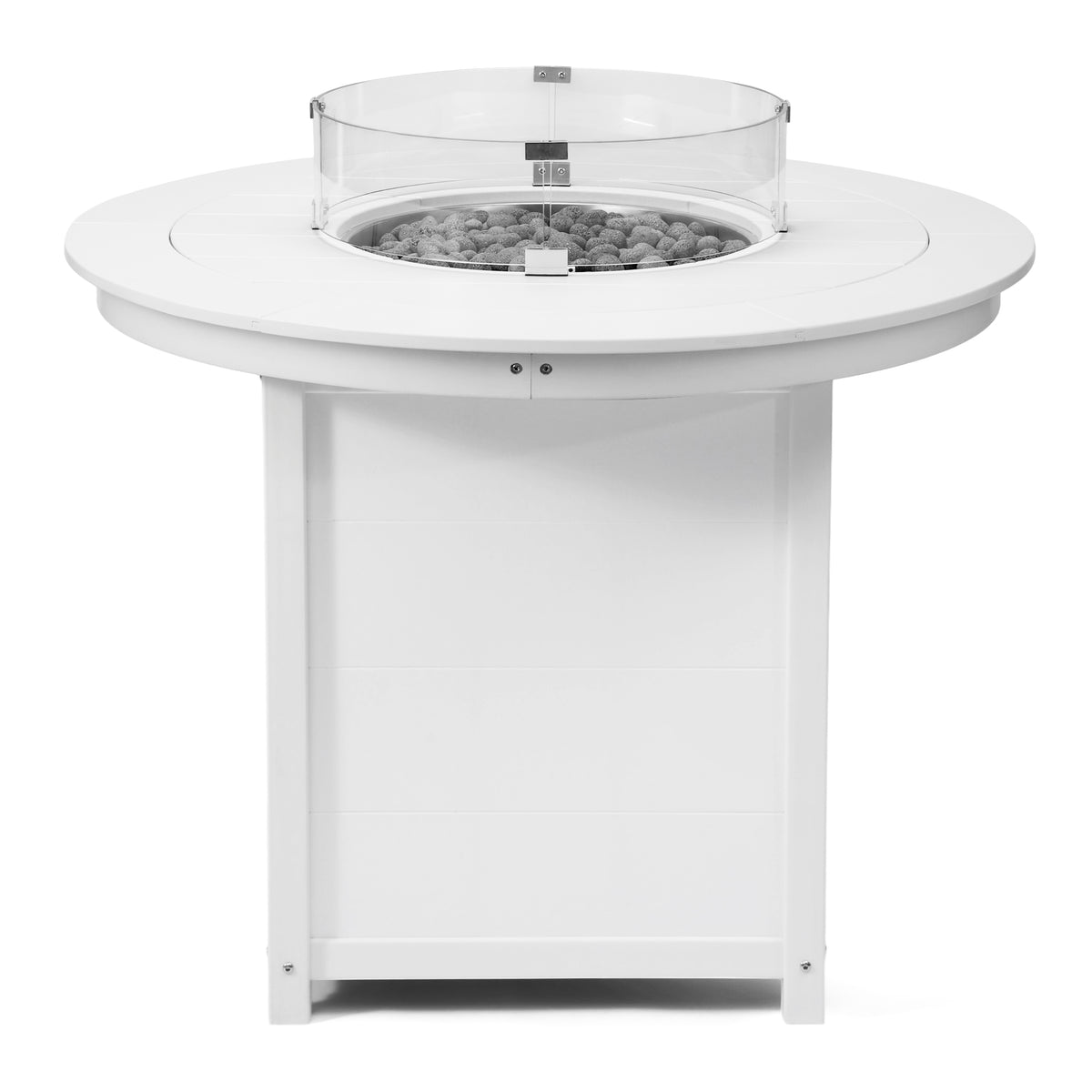 Sol 47" Modern Outdoor Patio Propane Round Counter Height Fire Pit Table