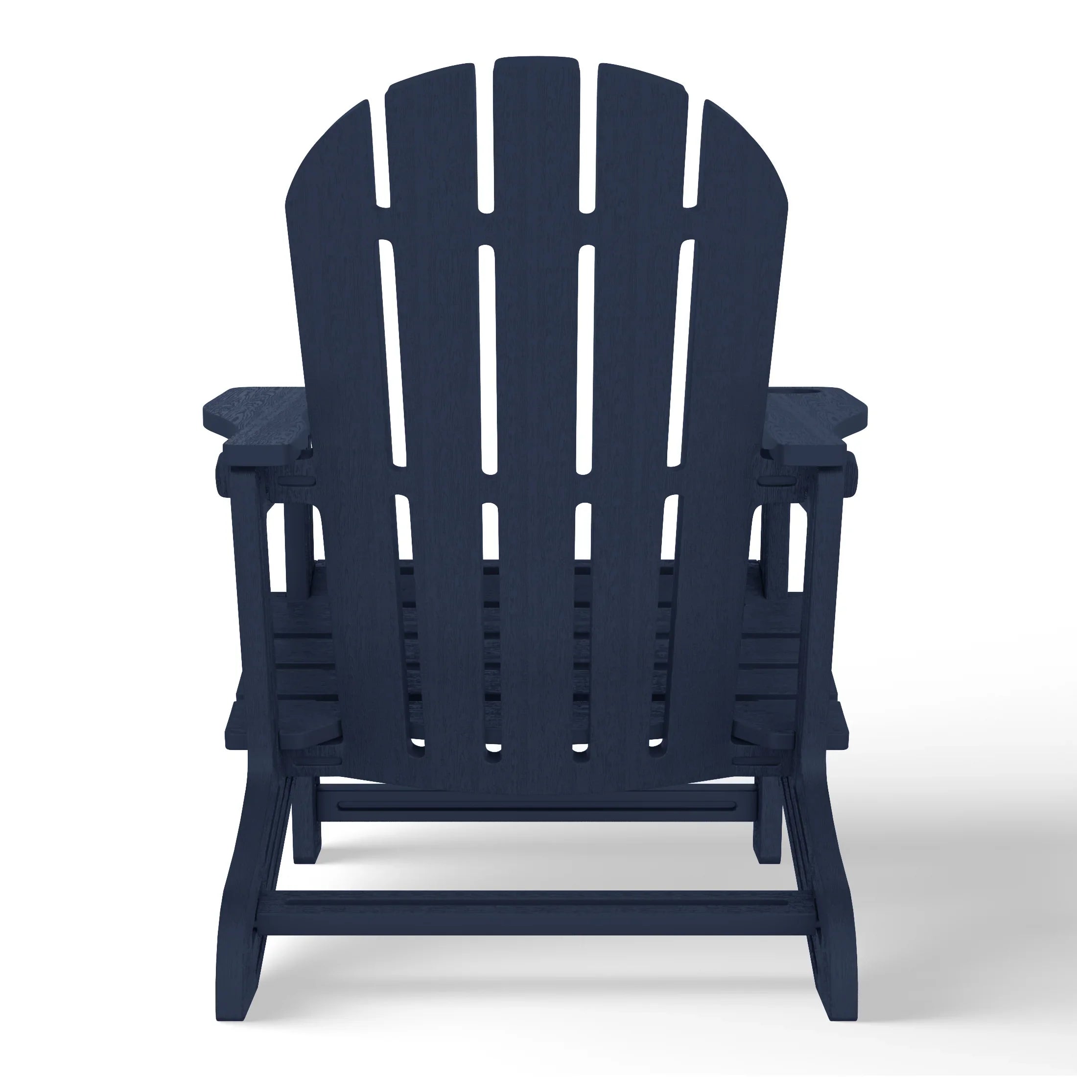 Cayman 2-Piece HDPE Plastic Adirondack Patio Chair With 18" Side Table Set