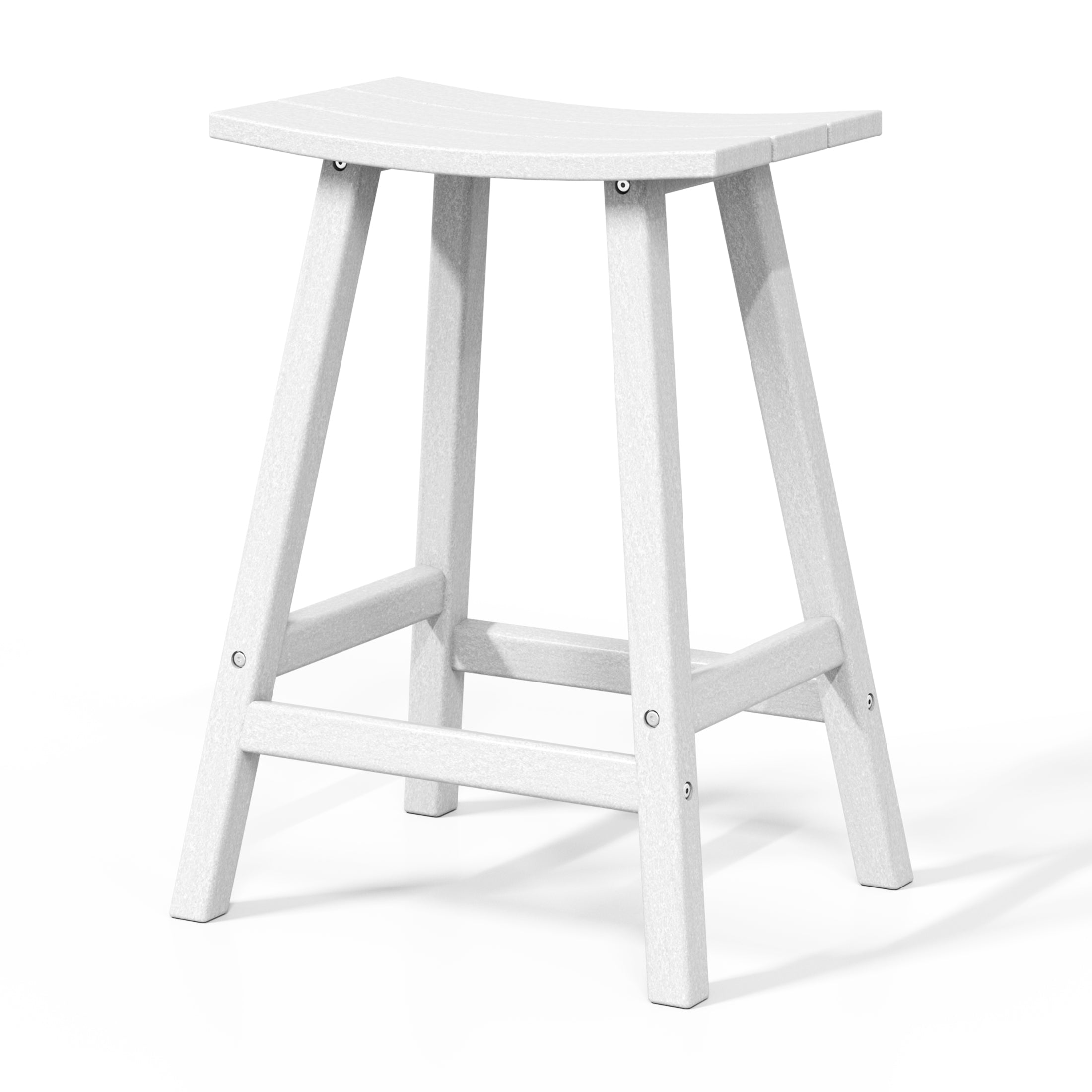 Paradise 24" HDPE Outdoor Patio Counter Height Bar Stools (Set of 2)