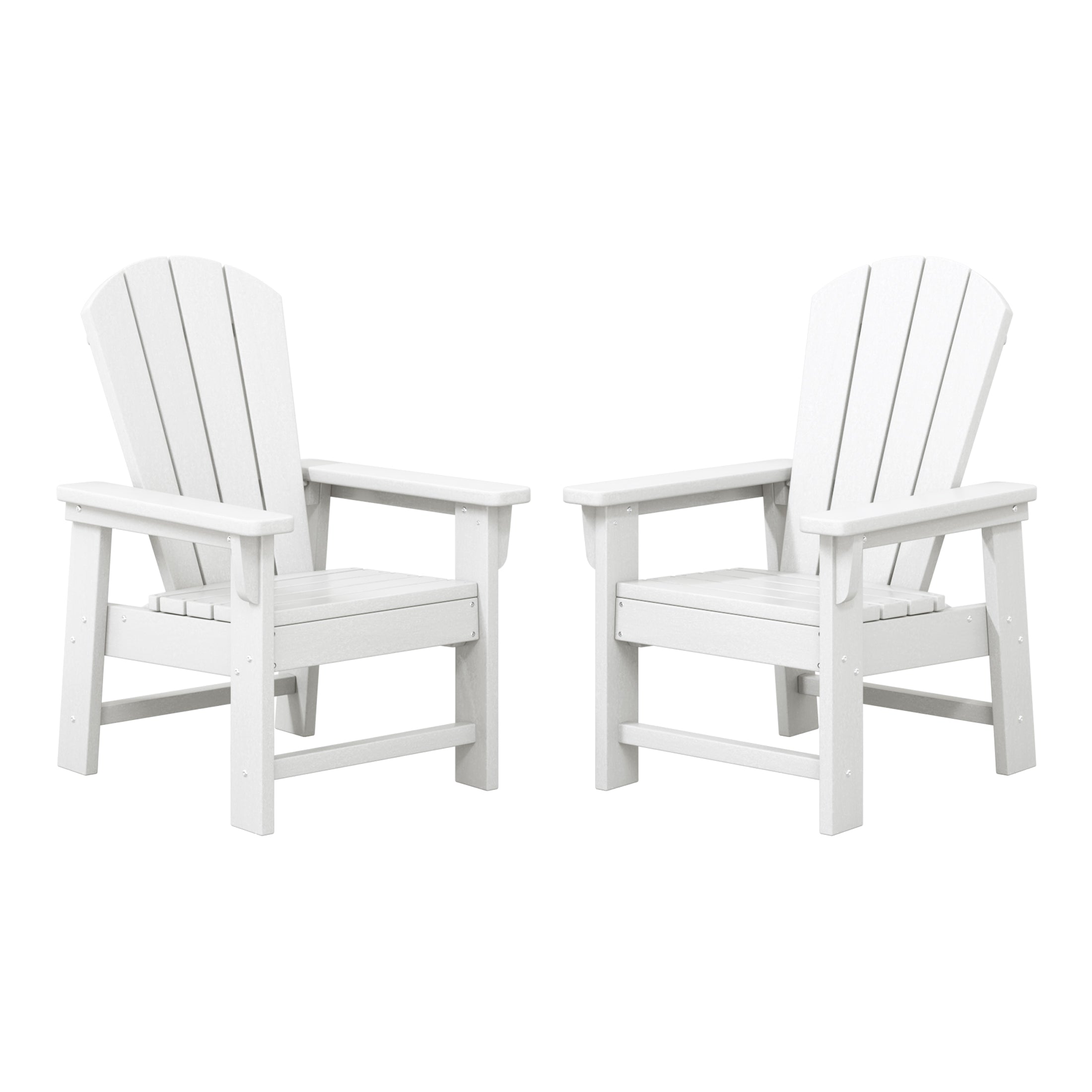 Paradise Kids Outdoor Adirondack Plastic Patio Chair (Set of 2)