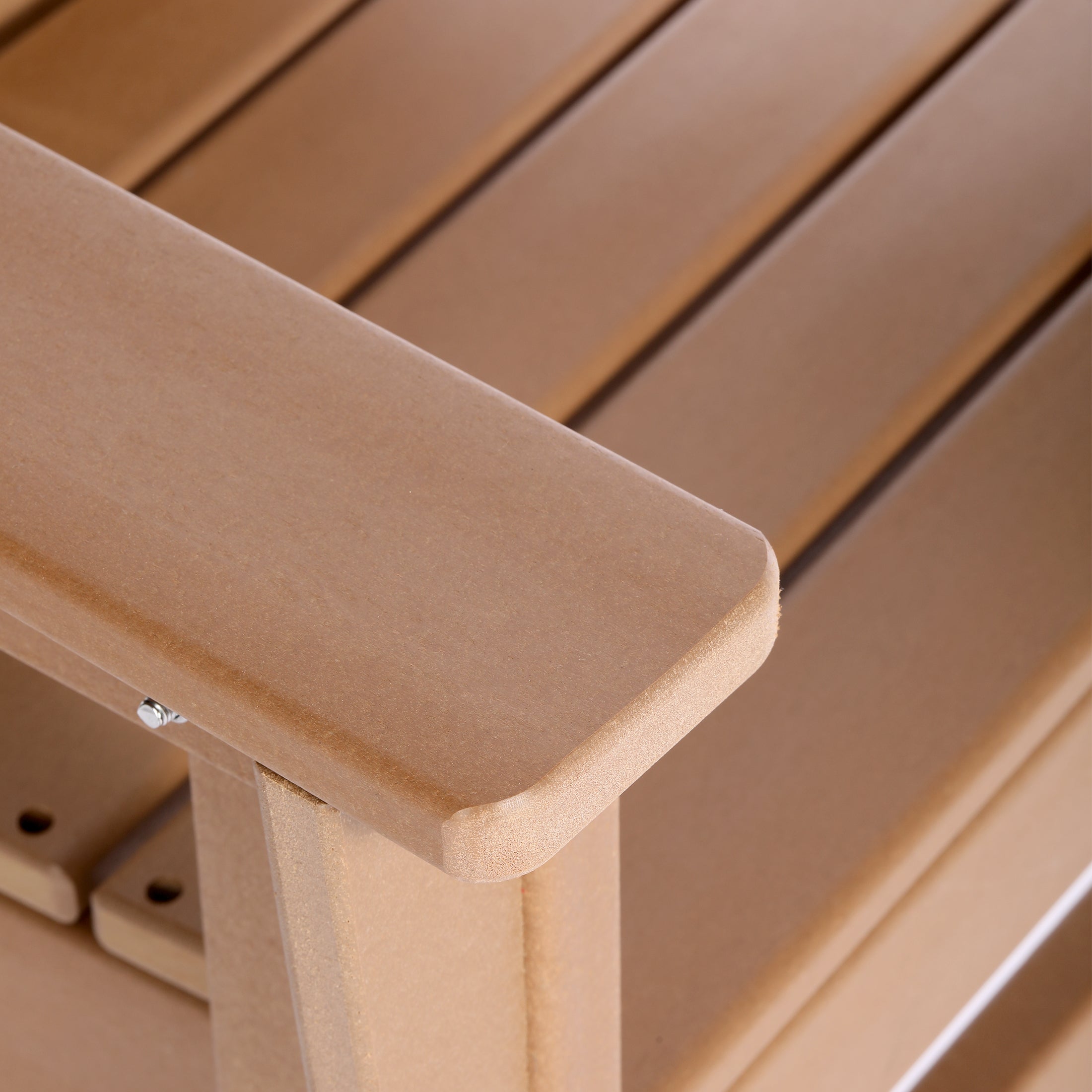 Paradise Kids 3-Piece Outdoor HDPE Adirondack Chairs With Square Side Table Set