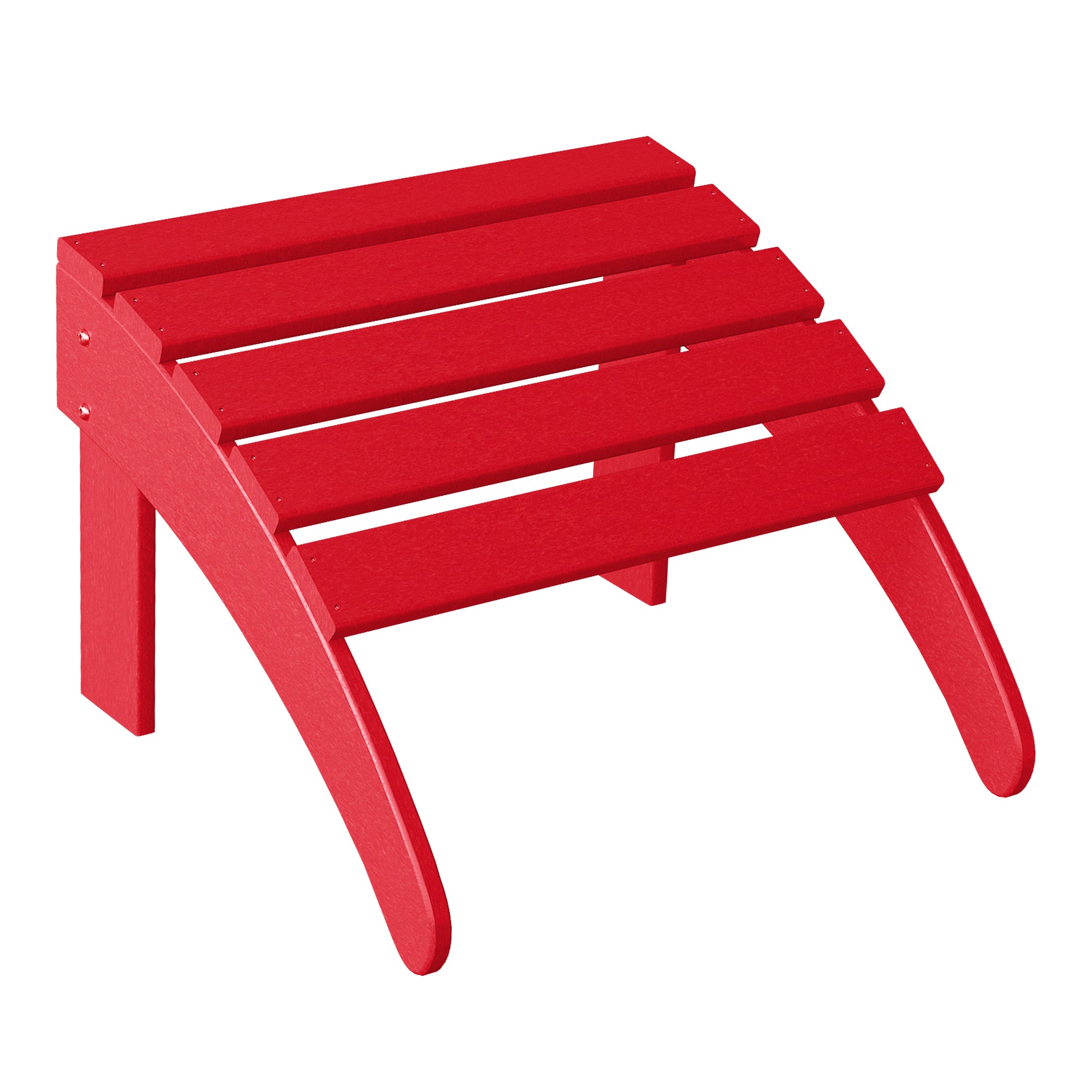Lakeview 4-Piece Outdoor Patio HDPE Adirondack Chairs With Ottomans and Cup Holder Set