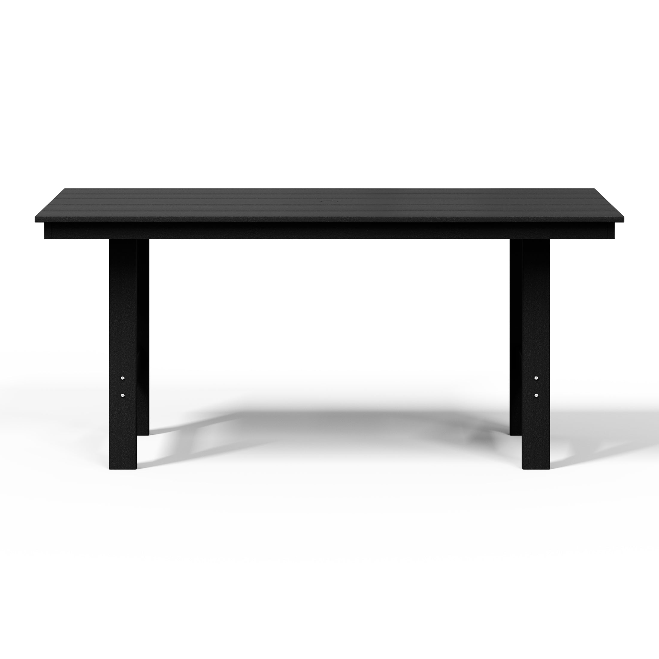 Palms Outdoor Modern HDPE 66" Wide Rectangle Patio Dining Table for 6
