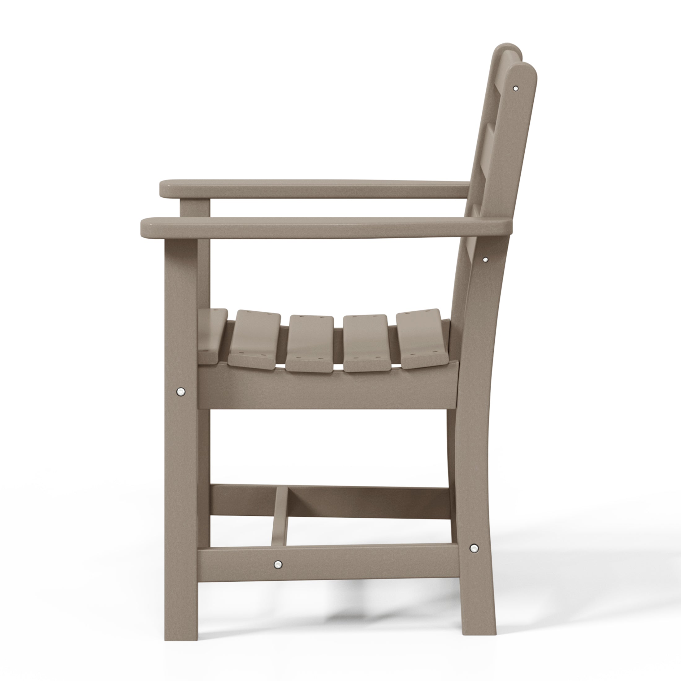Palms Outdoor HDPE Patio Classic Dining Arm Chair