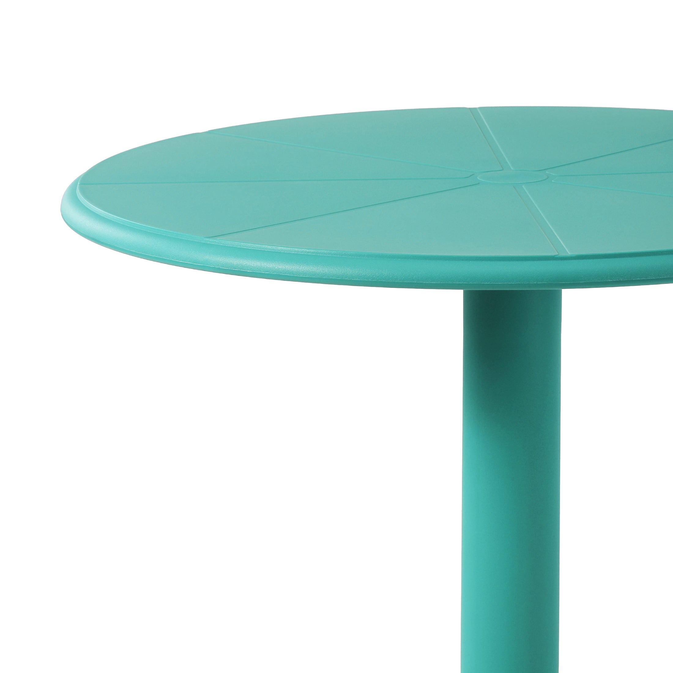 Sunshine 23.5" Outdoor Polypropylene Resin Round Patio Bistro Dining Table for 2