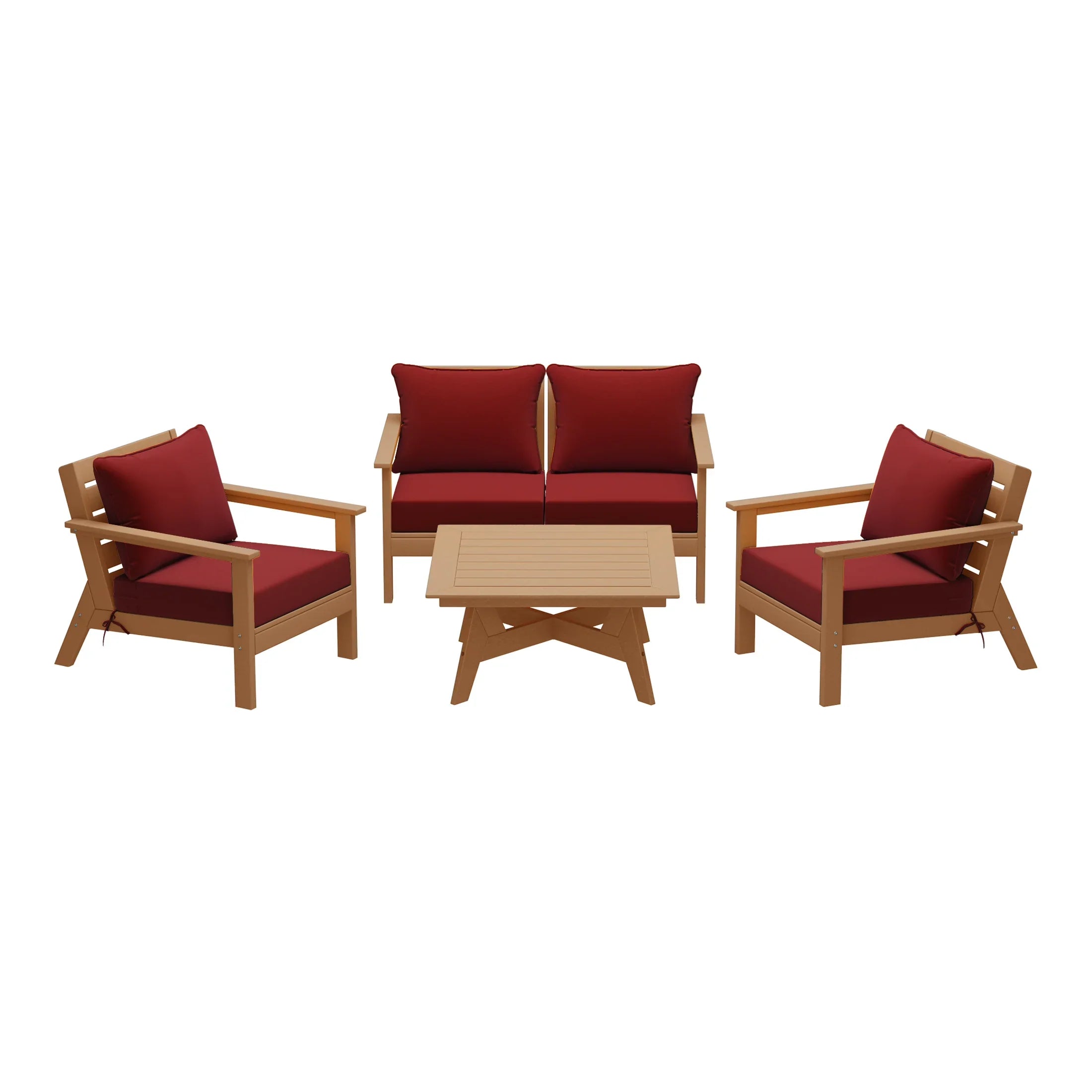 Portsmouth Outdoor 5-Piece Modular Sectional Patio Furniture Sofa Set