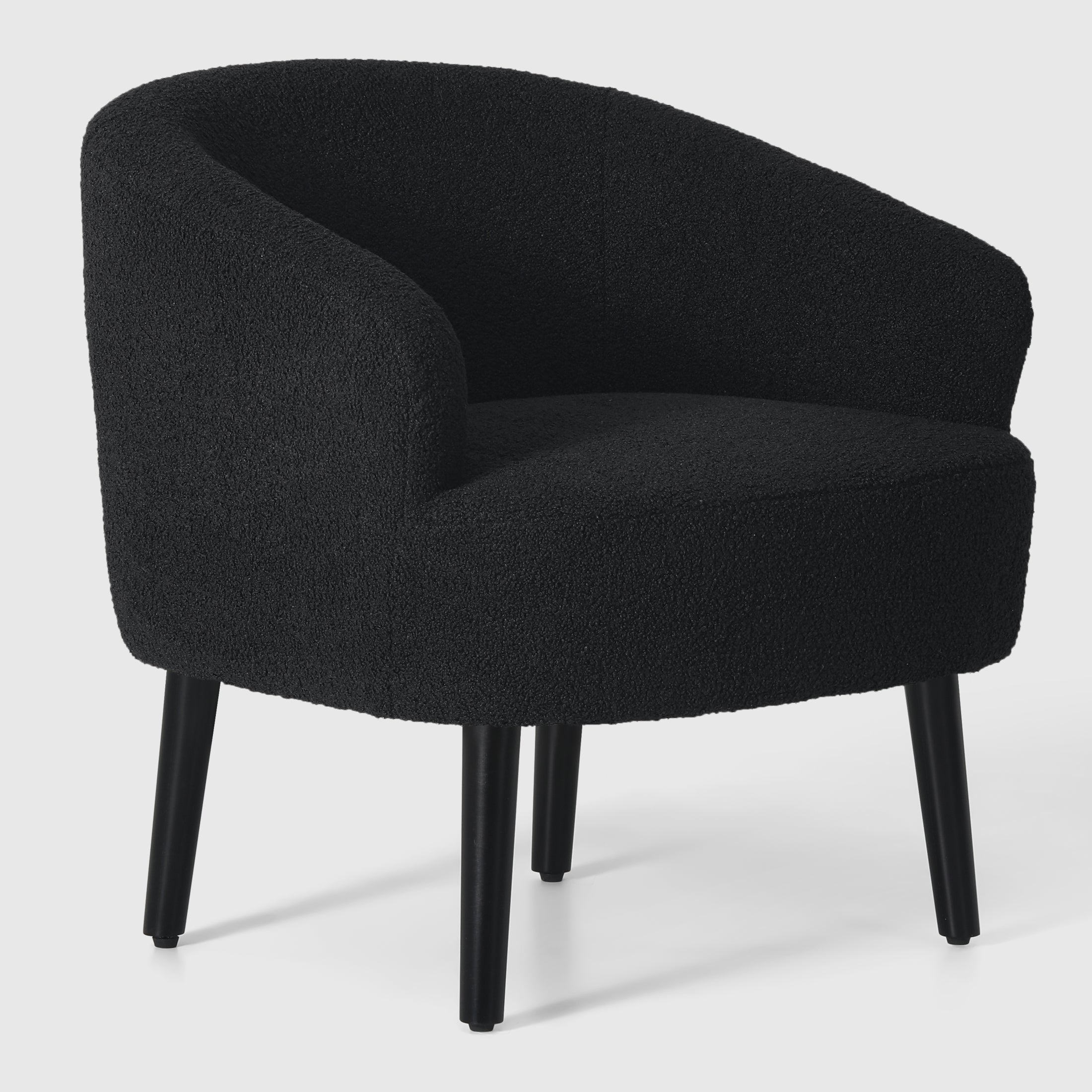 Celine 29" Wide Mid Century Modern Club Barrel Accent Armchair, Set of Two