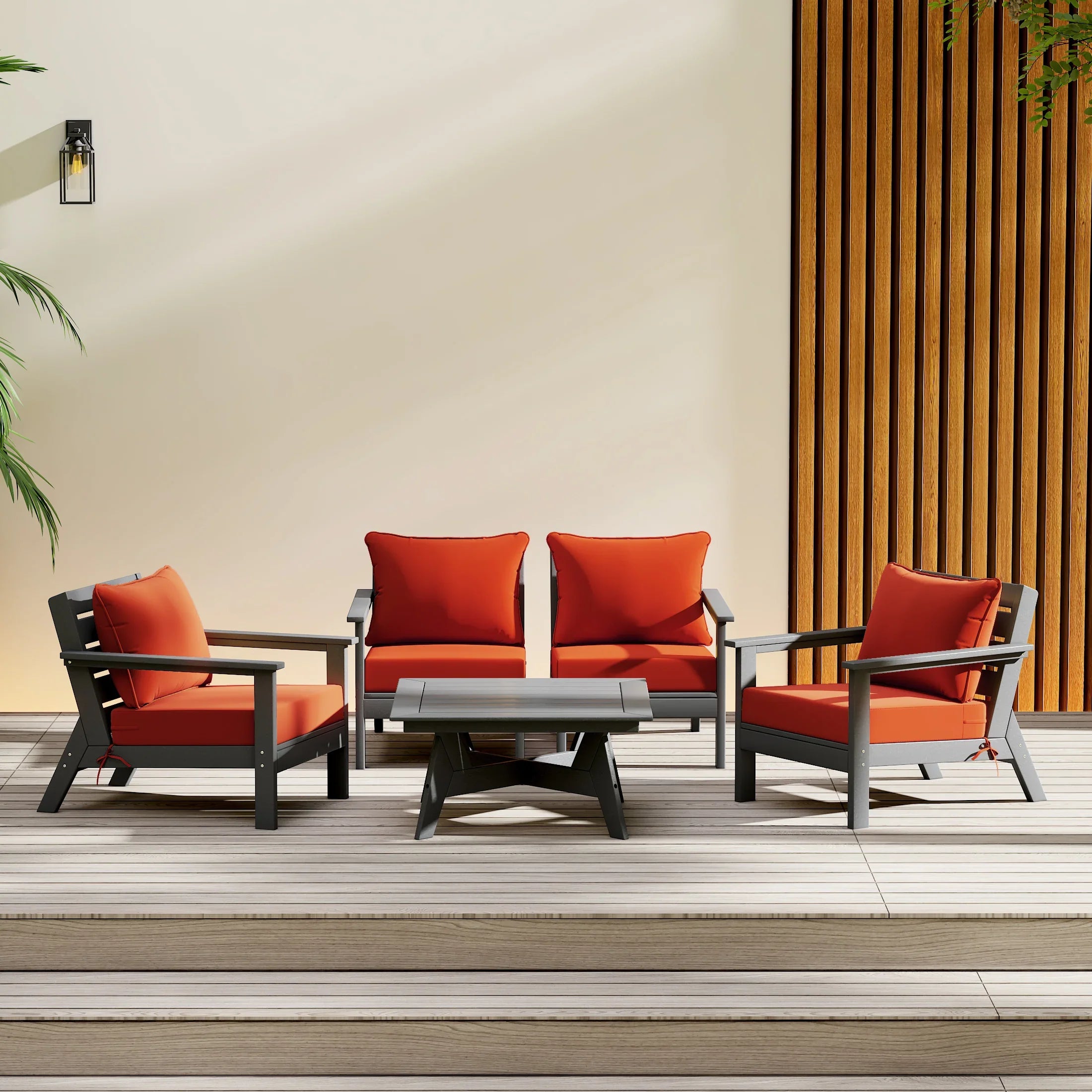 Portsmouth Outdoor 5-Piece Modular Sectional Patio Furniture Sofa Set