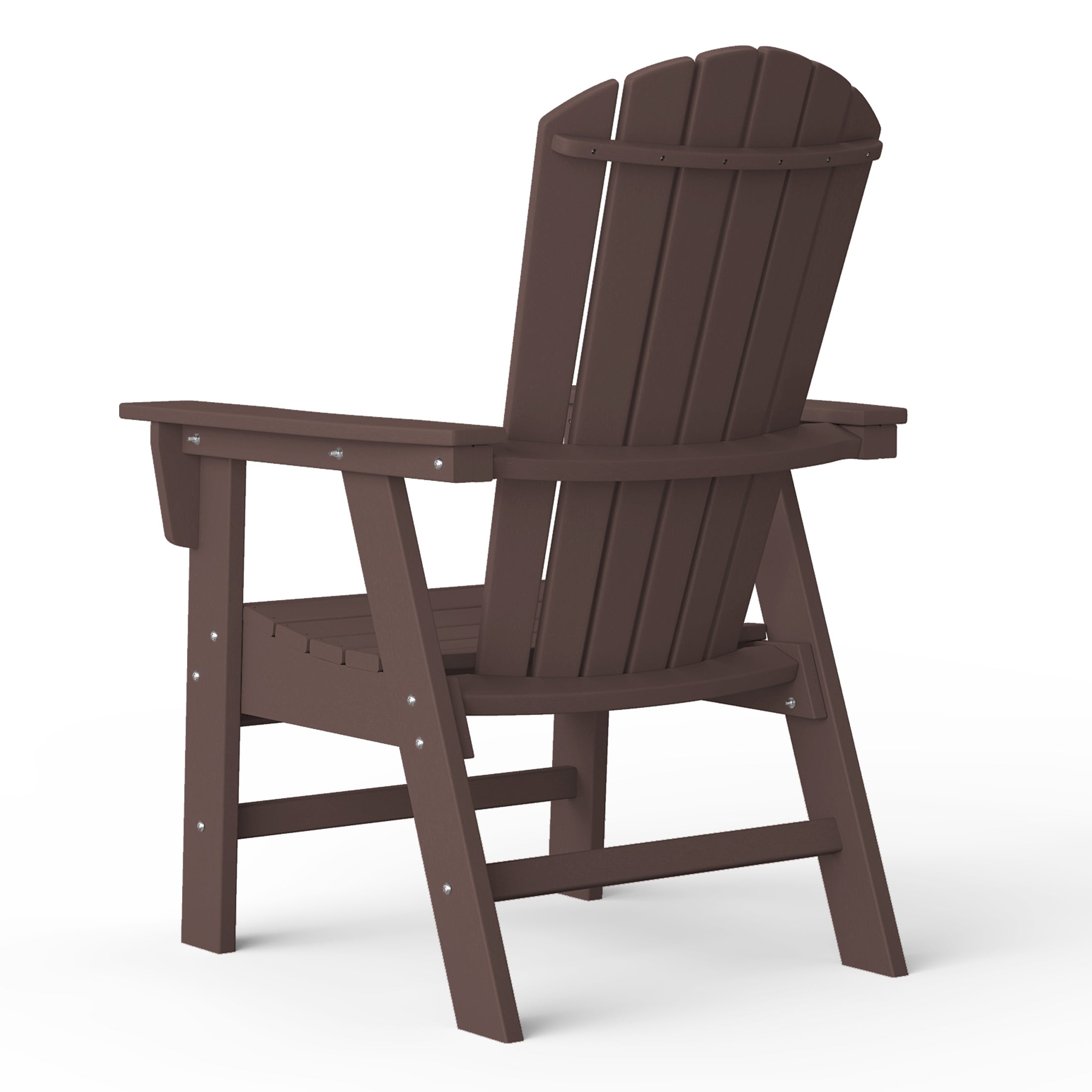 Portside Outdoor Patio Shell-back Adirondack Dining Chair Weather Resistant