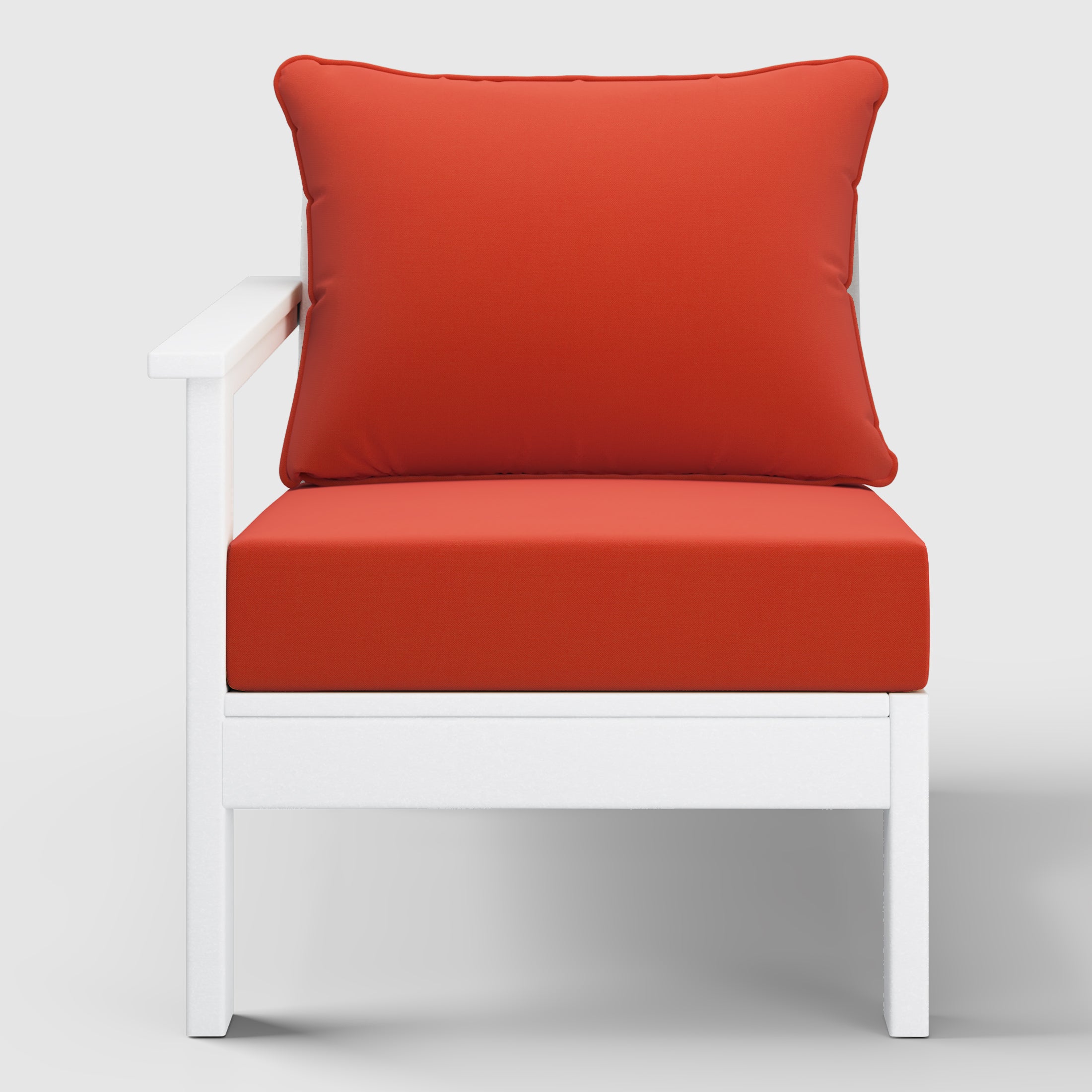 Portsmouth Outdoor Patio HDPE Left Arm Sectional Corner Club Chair with Patio Cushions