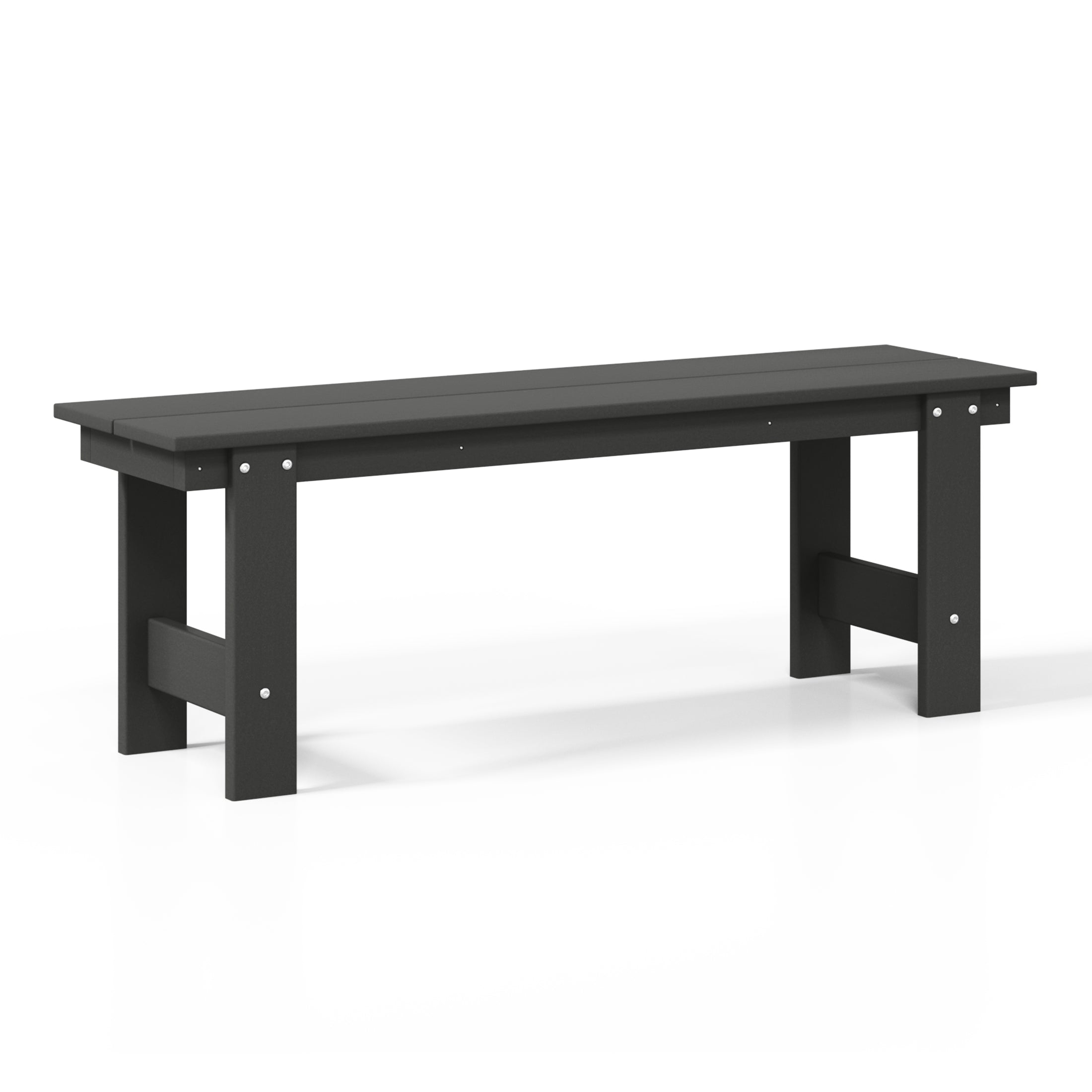 Palms Outdoor HDPE 48" Modern Backless Patio Bench