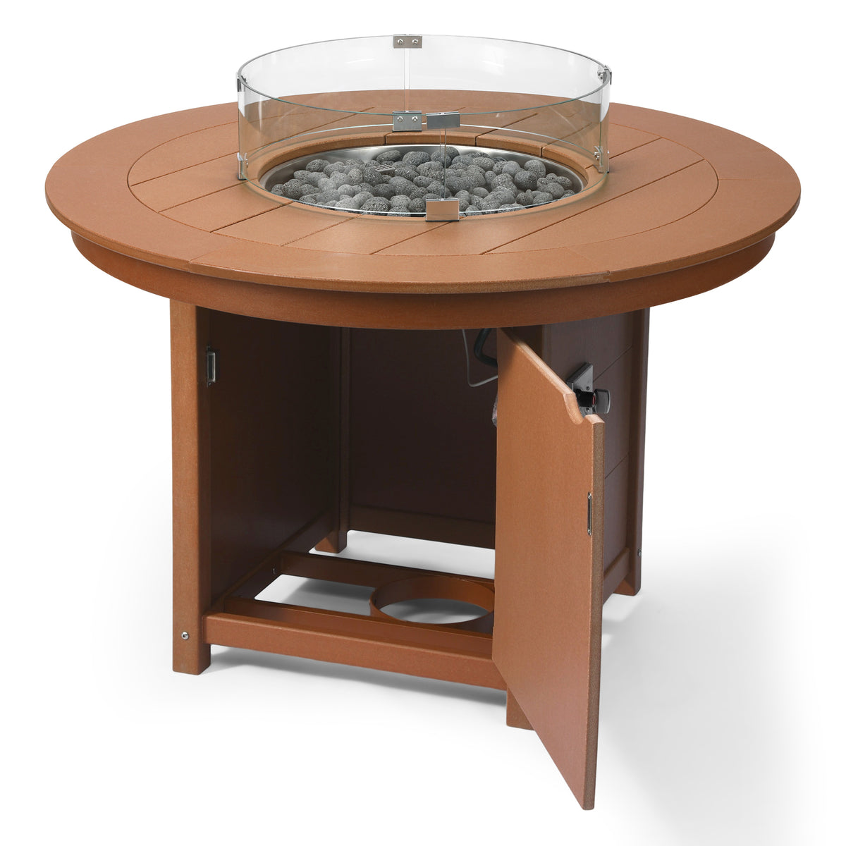 Sol 47" Modern Outdoor Patio Propane Gas Round Fire Pit Table
