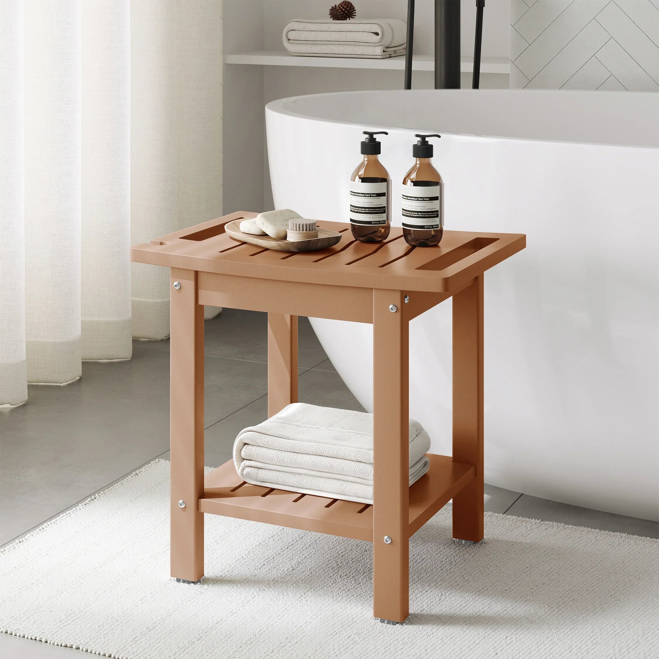Ventura HDPE Poly Plastic Waterproof Bathroom Shower Bench