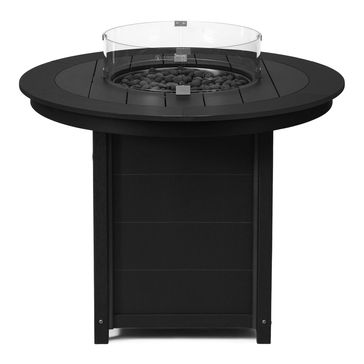 Sol 47" Modern Outdoor Patio Propane Round Counter Height Fire Pit Table
