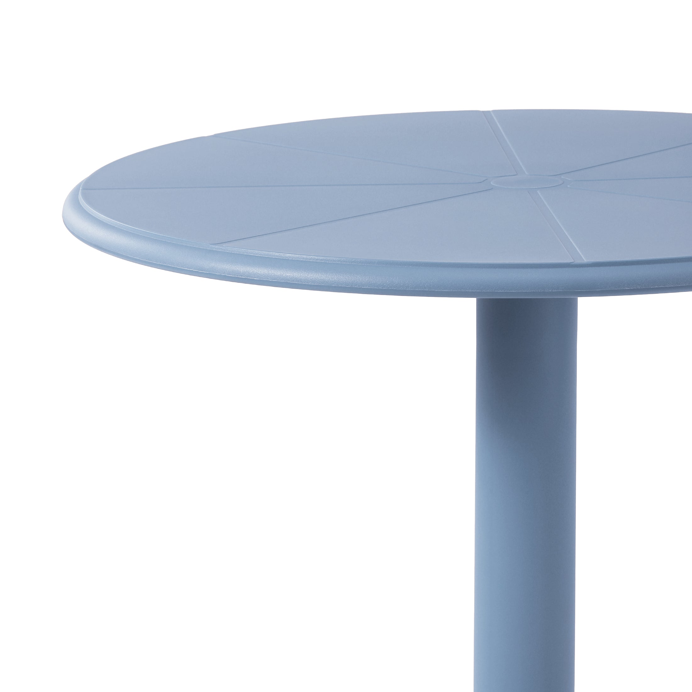 Sunshine 23.5" Outdoor Polypropylene Resin Round Patio Bistro Dining Table for 2