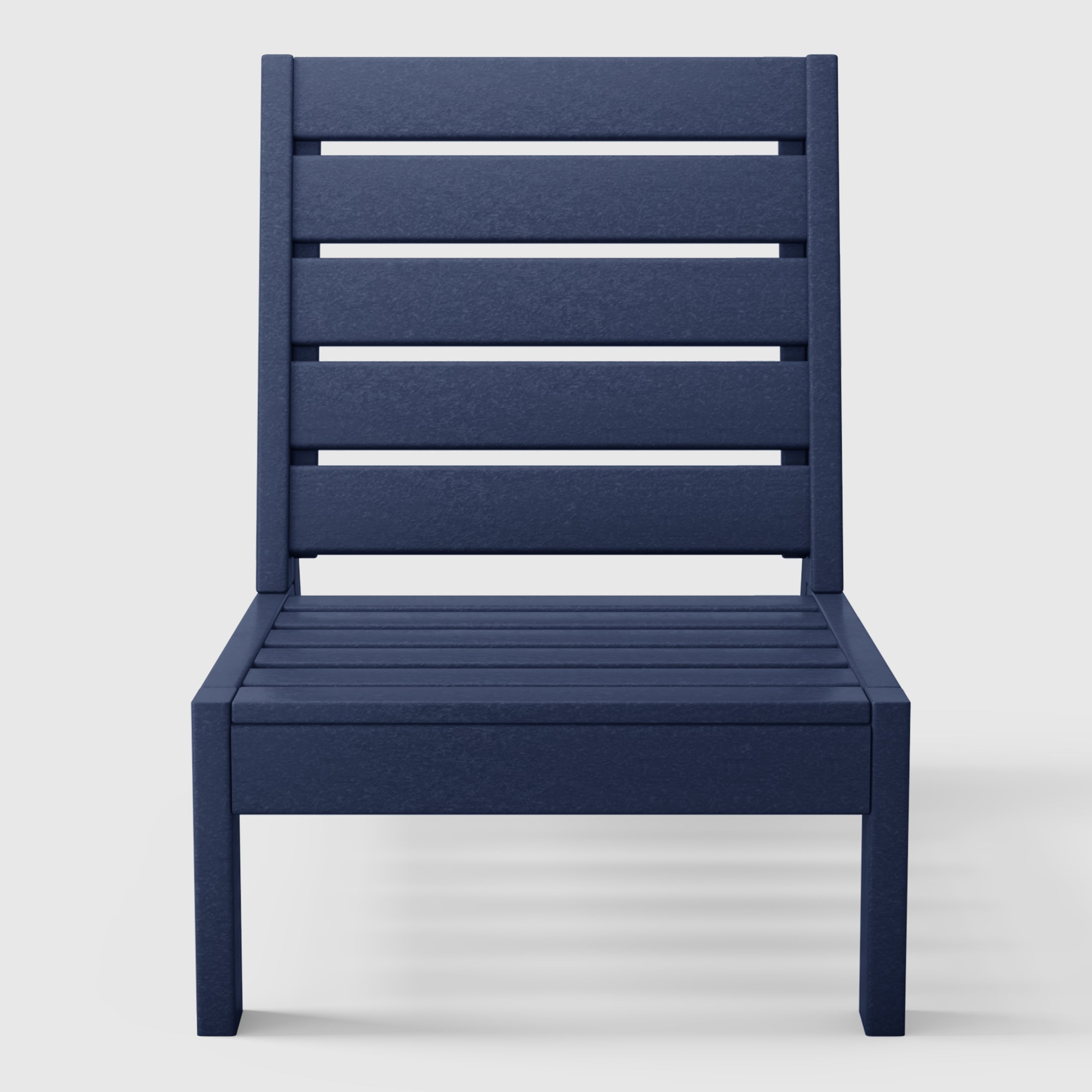 Portsmouth Outdoor HDPE Deep Seating Modular Armless Patio Chair