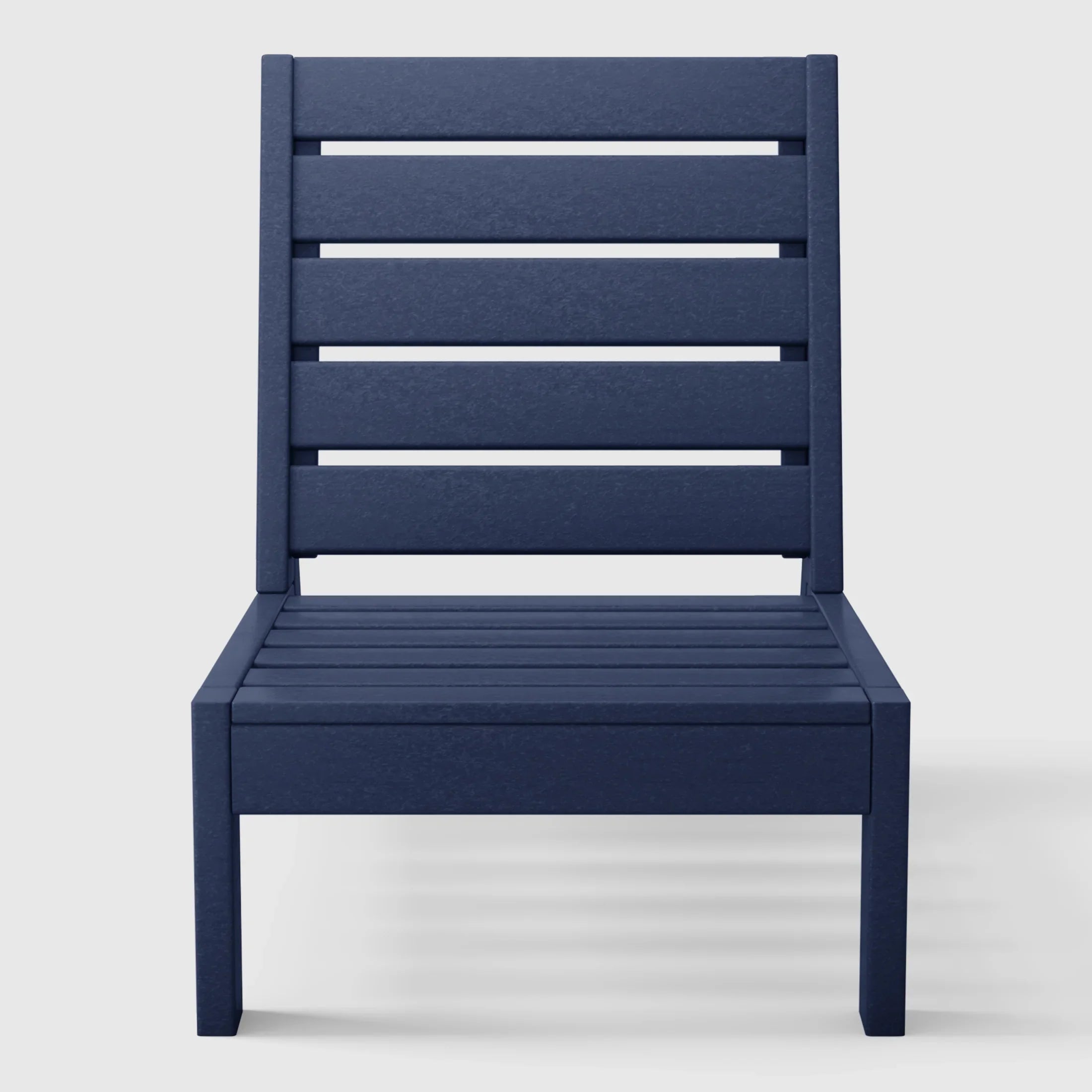 Portsmouth Outdoor HDPE Deep Seating Modular Armless Patio Chair