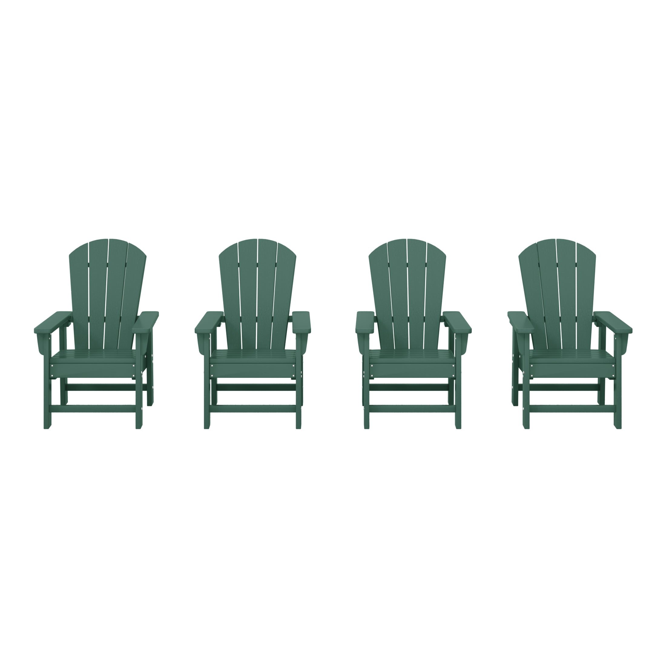 Paradise Kids Outdoor Adirondack Plastic Patio Chair (Set of 4)