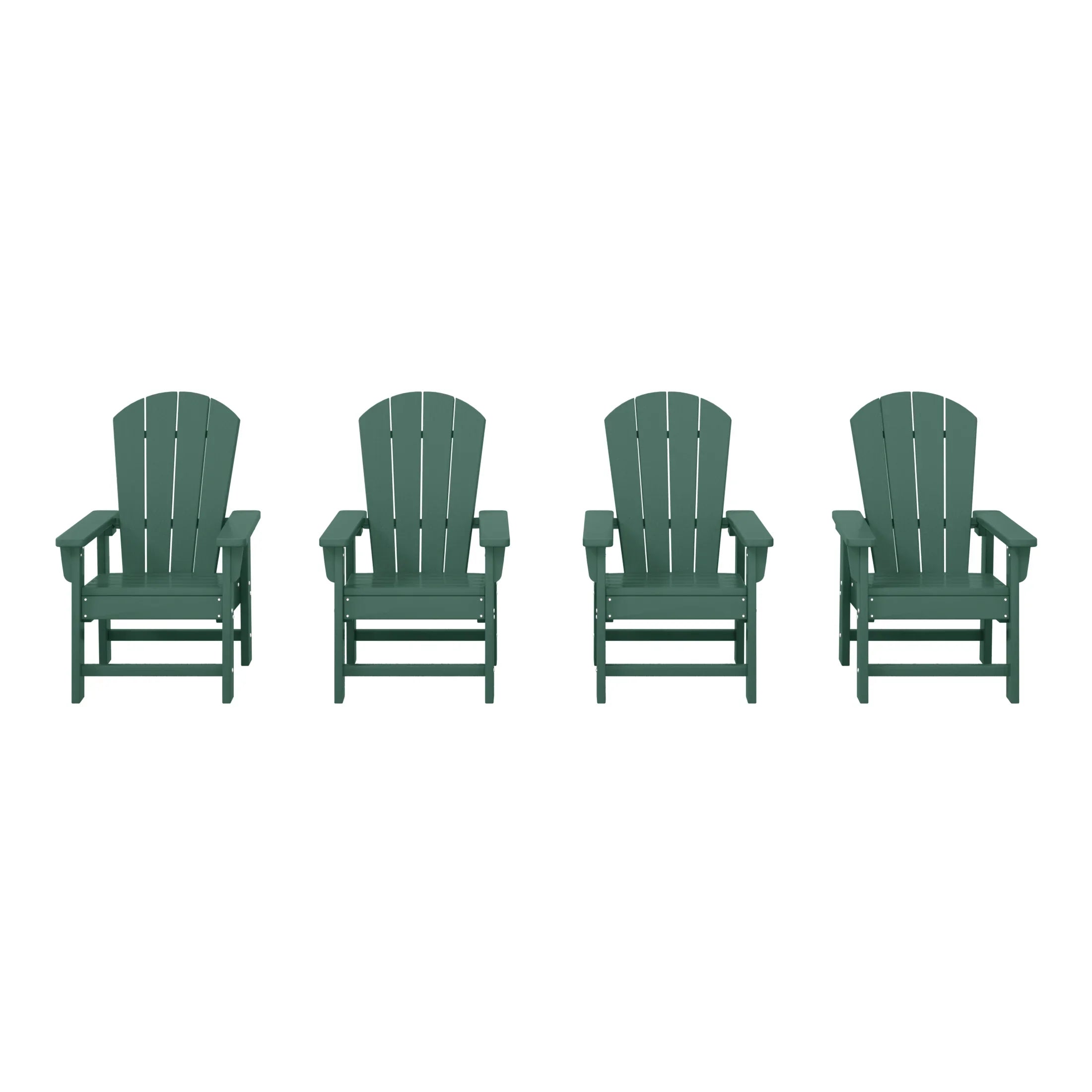 Paradise Kids Outdoor Adirondack Plastic Patio Chair (Set of 4)