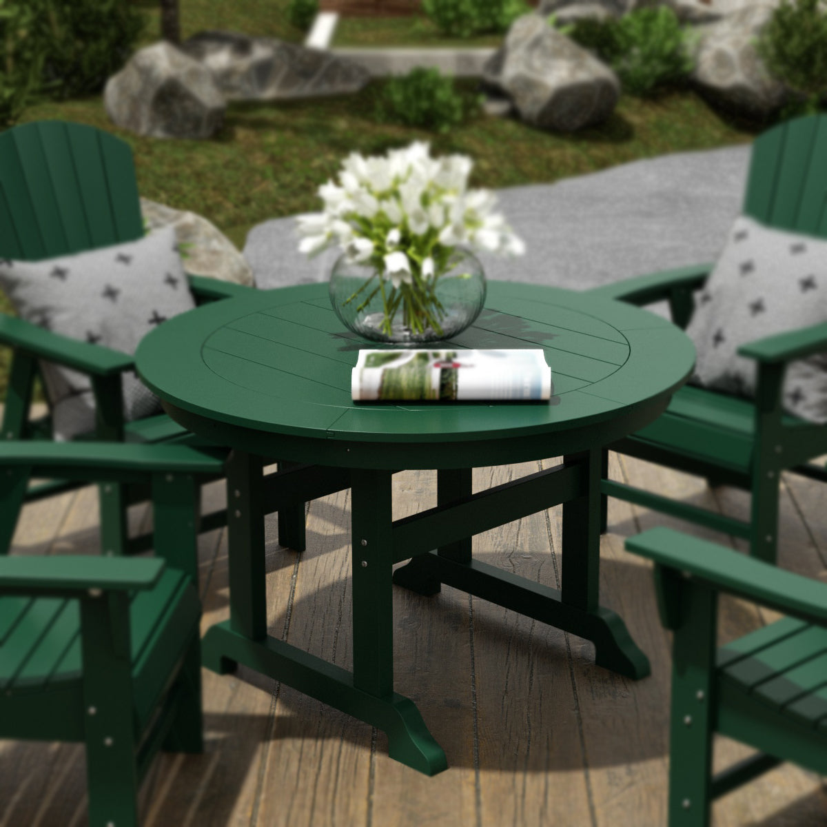 Paradise 47" Outdoor Patio Round Dining Table