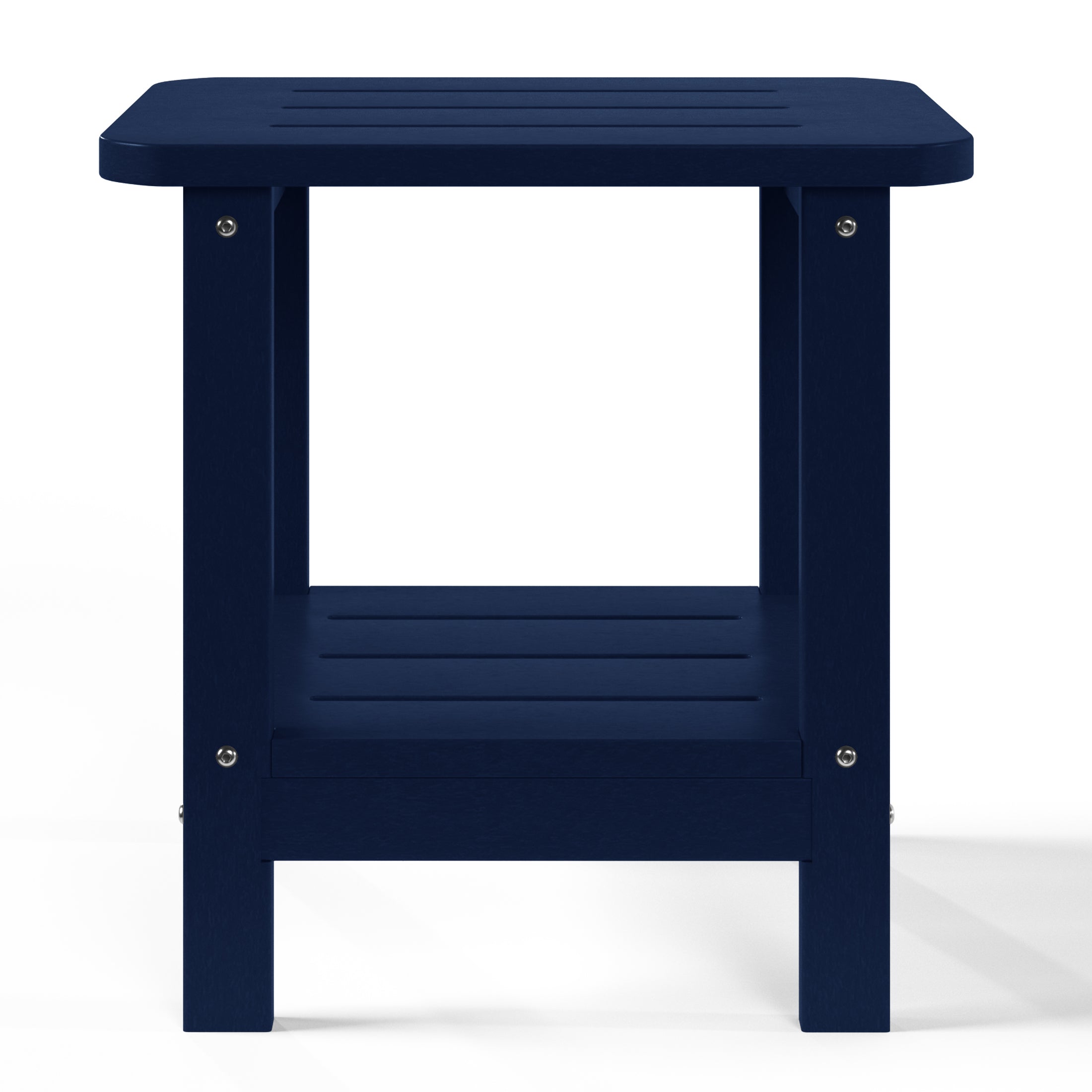 Lago 2-Tier Outdoor HDPE Modern Adirondack Square Patio Side Table