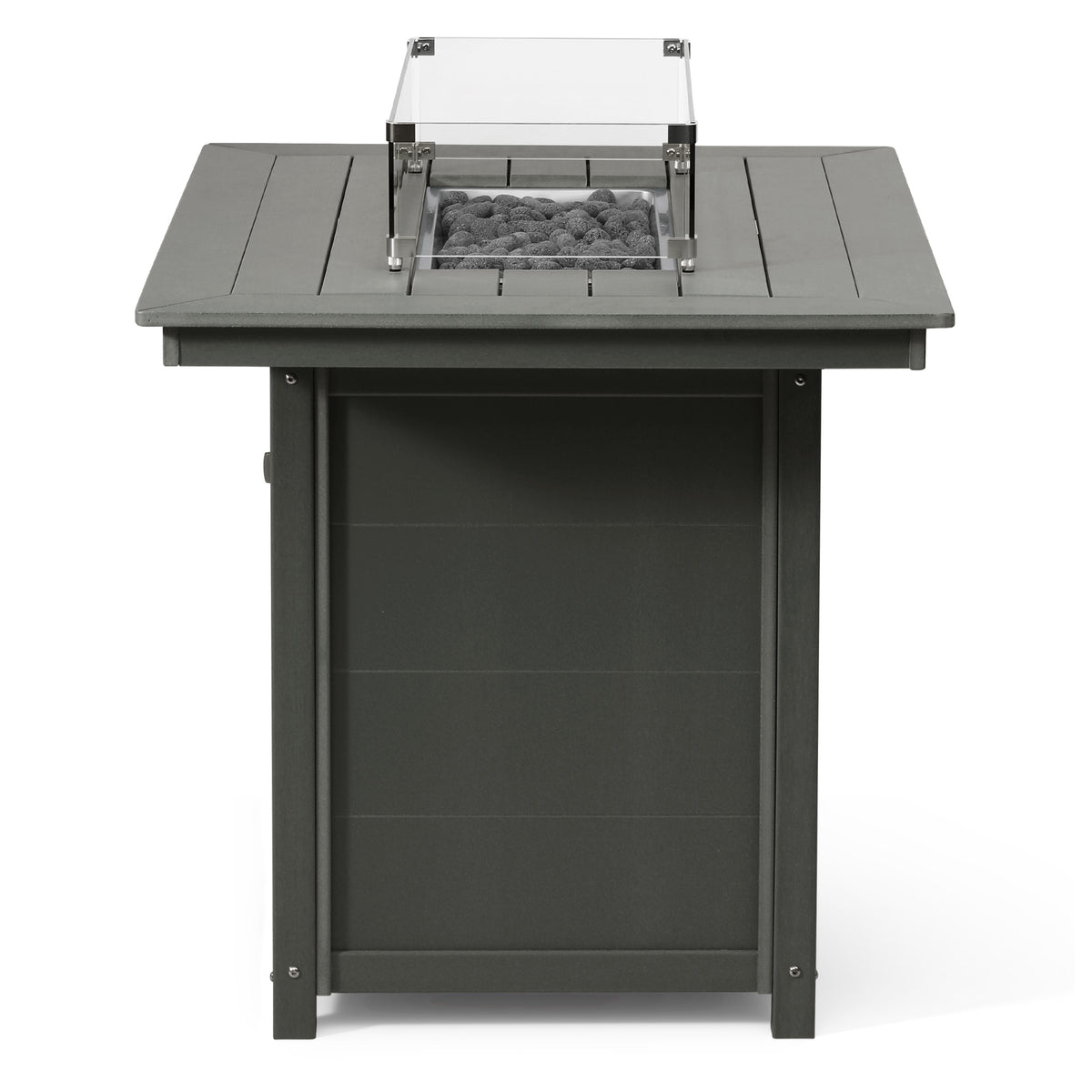 Sol 46" Modern Outdoor Patio Gas Propane Rectangle Fire Pit Table