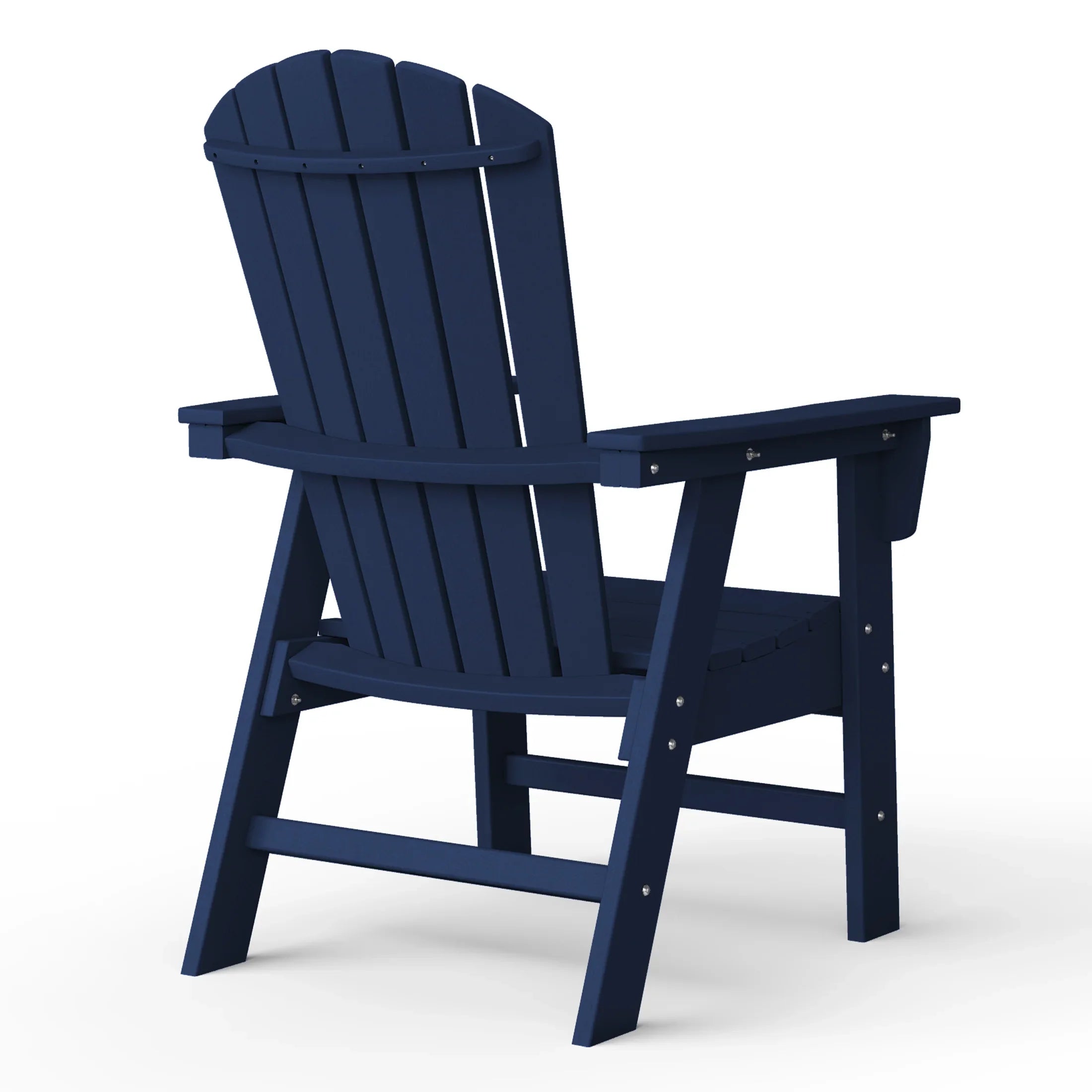 Portside Outdoor Patio Shell-back Adirondack Dining Chair Weather Resistant