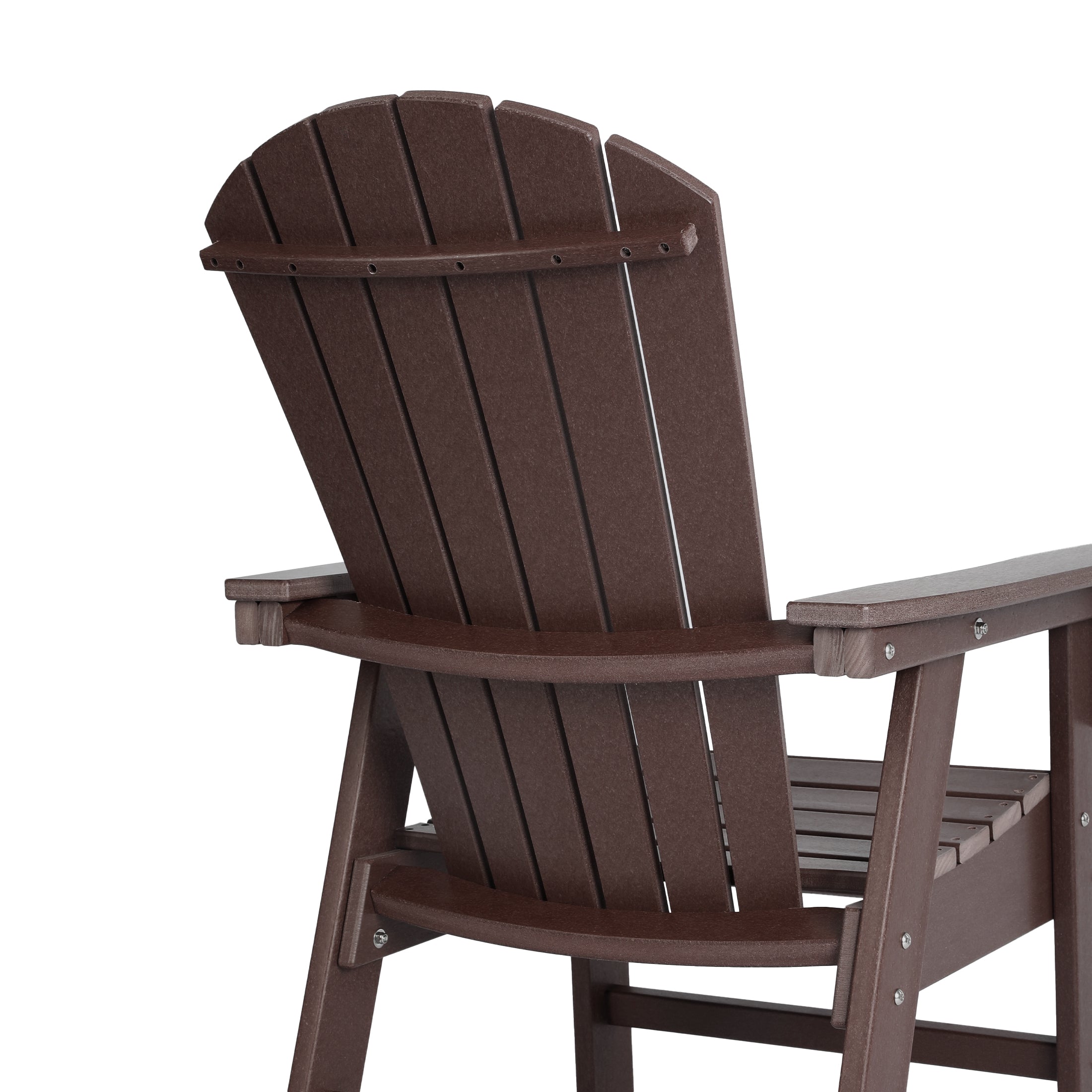 Portside Outdoor Modern HDPE Adirondack Patio Dining Chairs (Set of 2)
