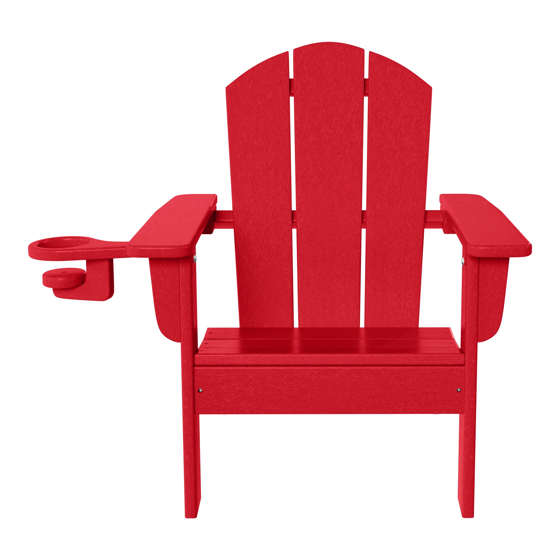 Paradise Kids Outdoor HDPE Plastic Adirondack Patio Chairs with Cup Holders (Set of 2)