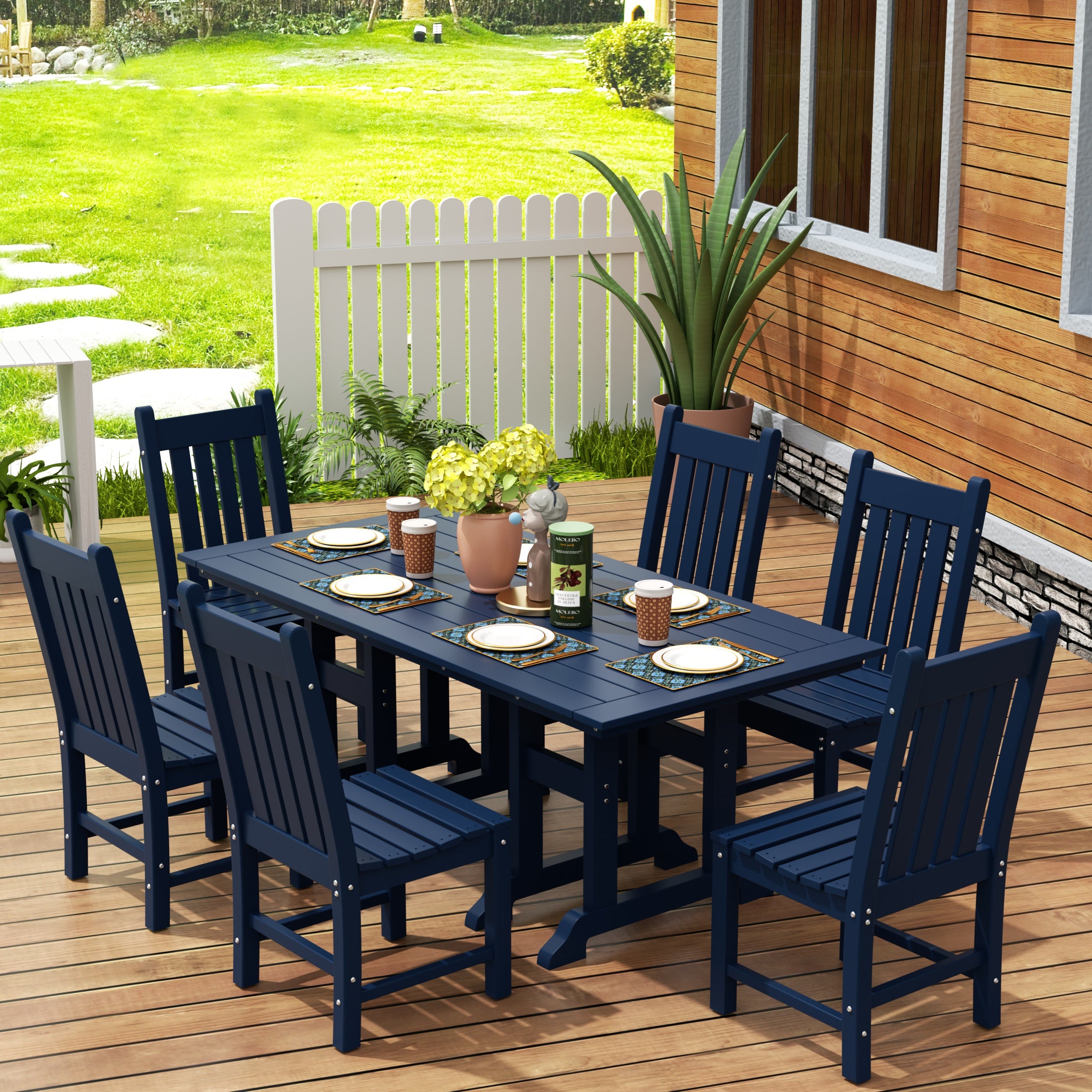 Paradise 7 Piece Outdoor Patio Dining Set Outdoor Table and Chair Set