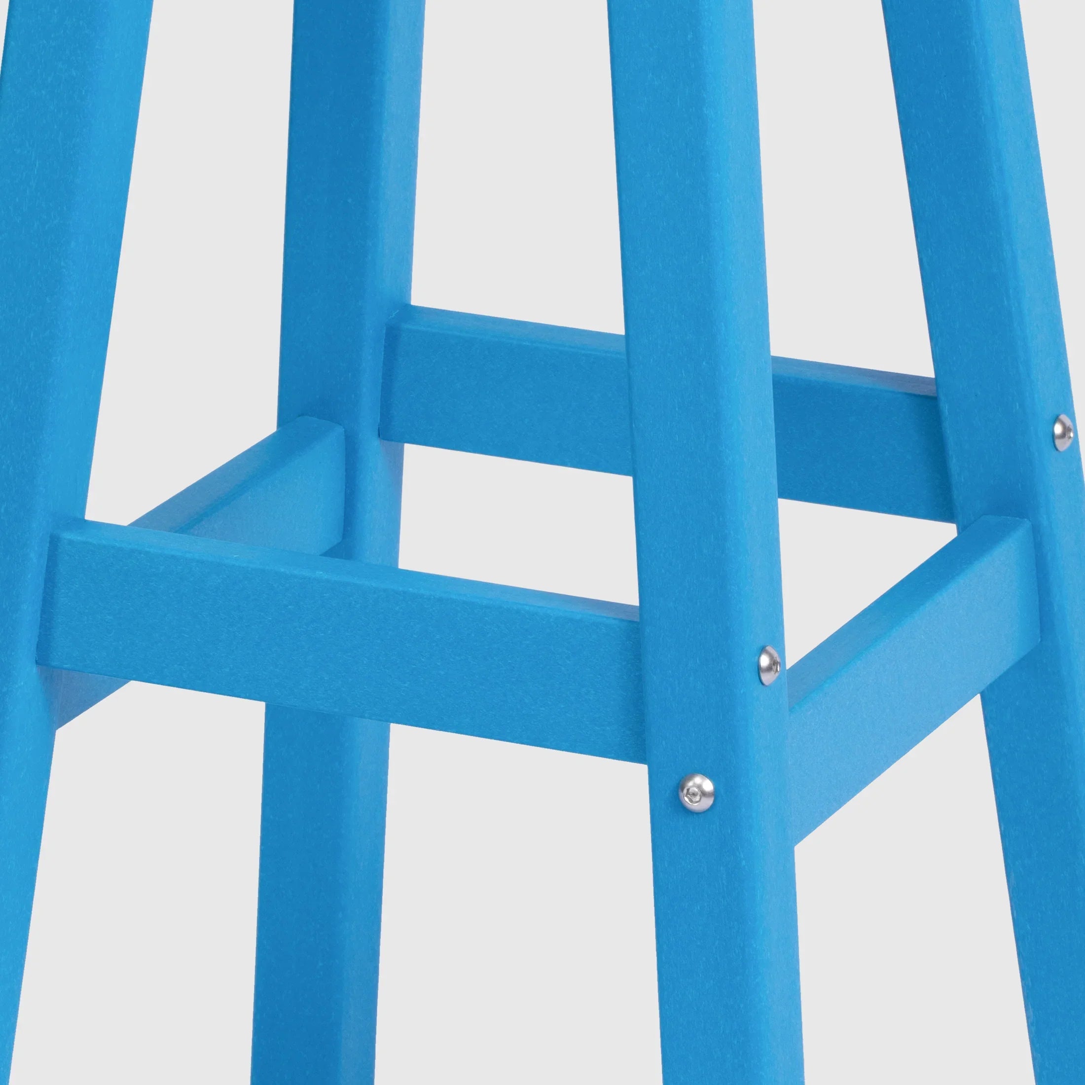 Paradise 24" HDPE Outdoor Patio Counter High Backless Square Bar Stool