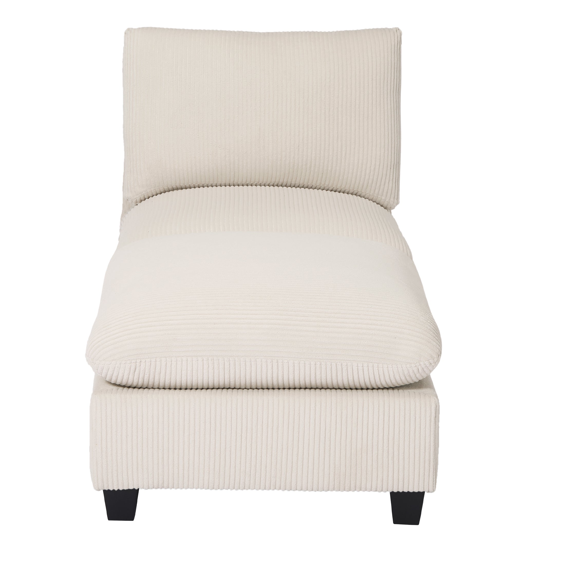 Ava 68.5" Corduroy Upholstered Indoor Chaise Lounge Chair