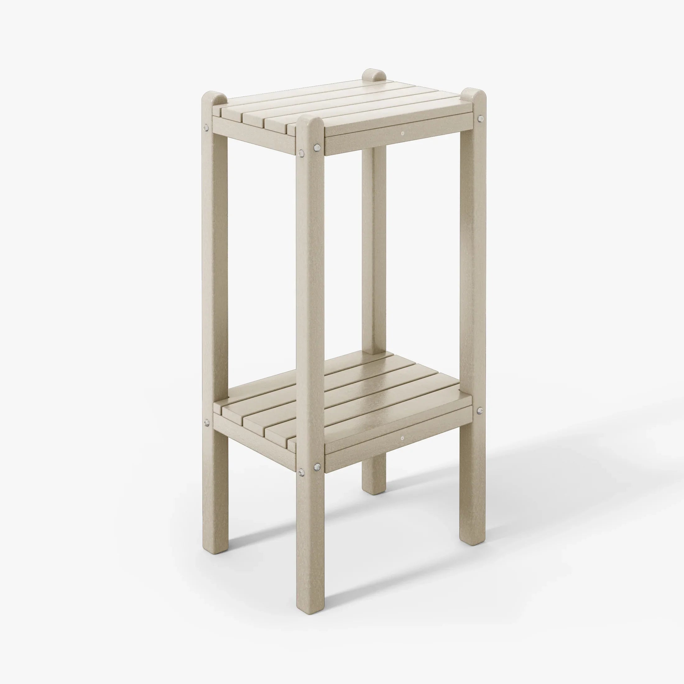 Paradise 36" Outdoor Adirondack HDPE 2-Tier Patio Side Table